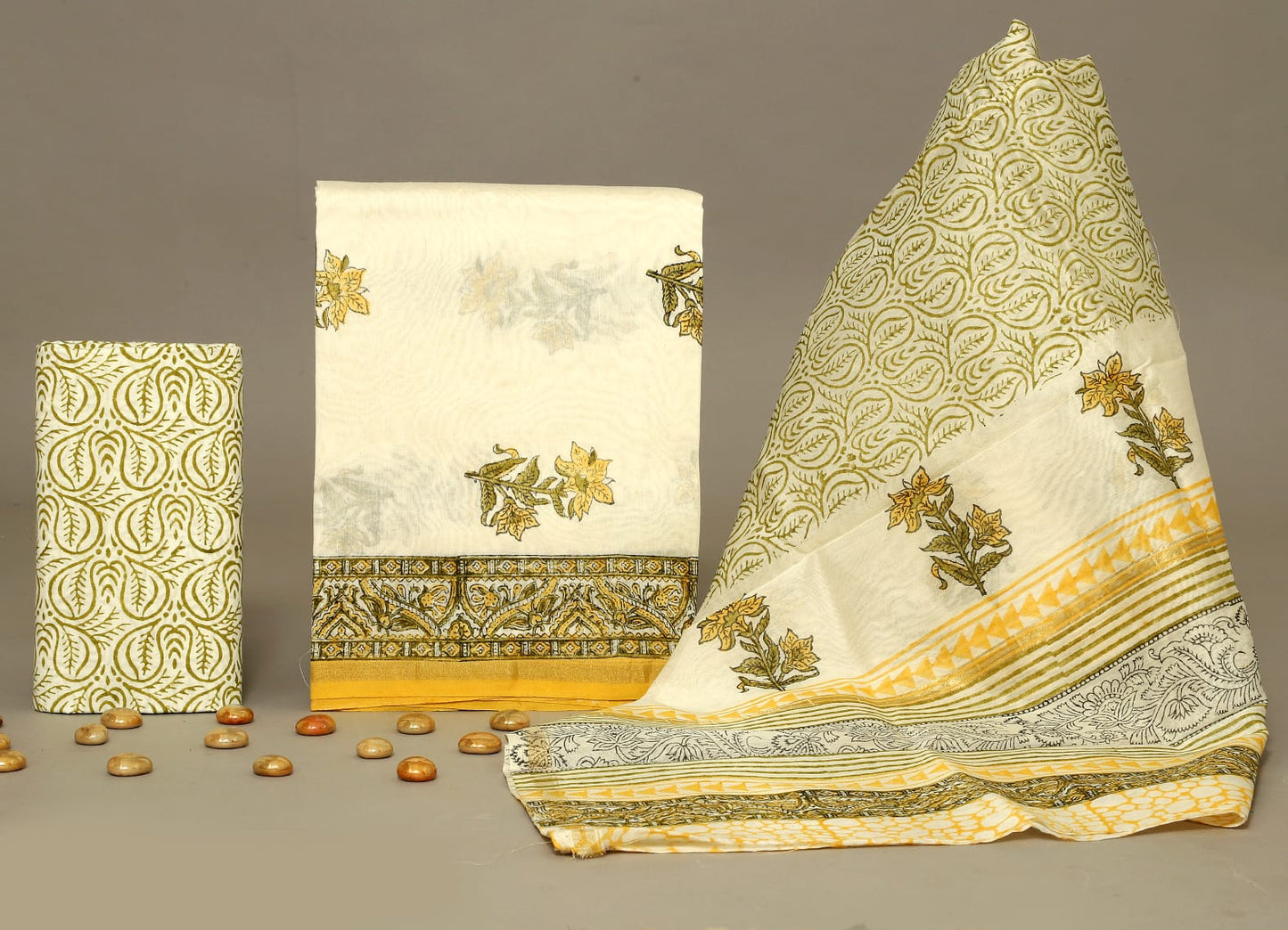 Pure Chanderi Silk Suit with Pure Chanderi Dupatta