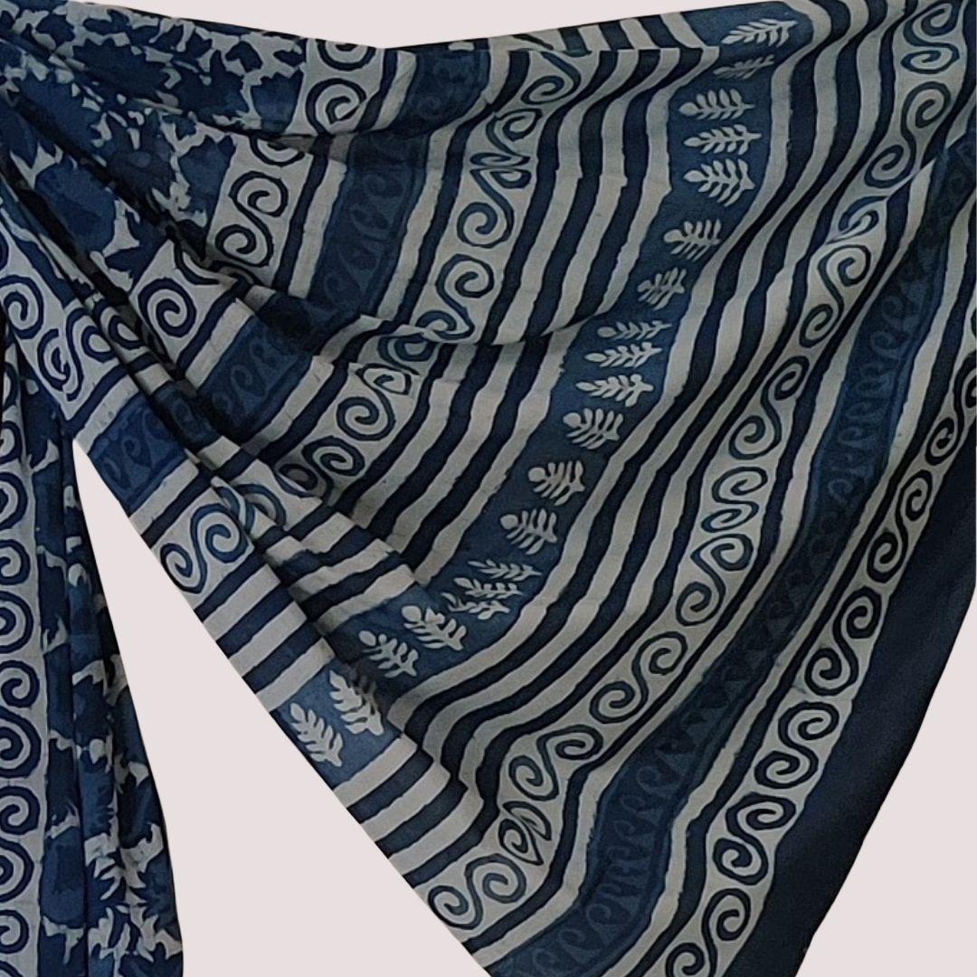 Handblock Print Mul Cotton Saree