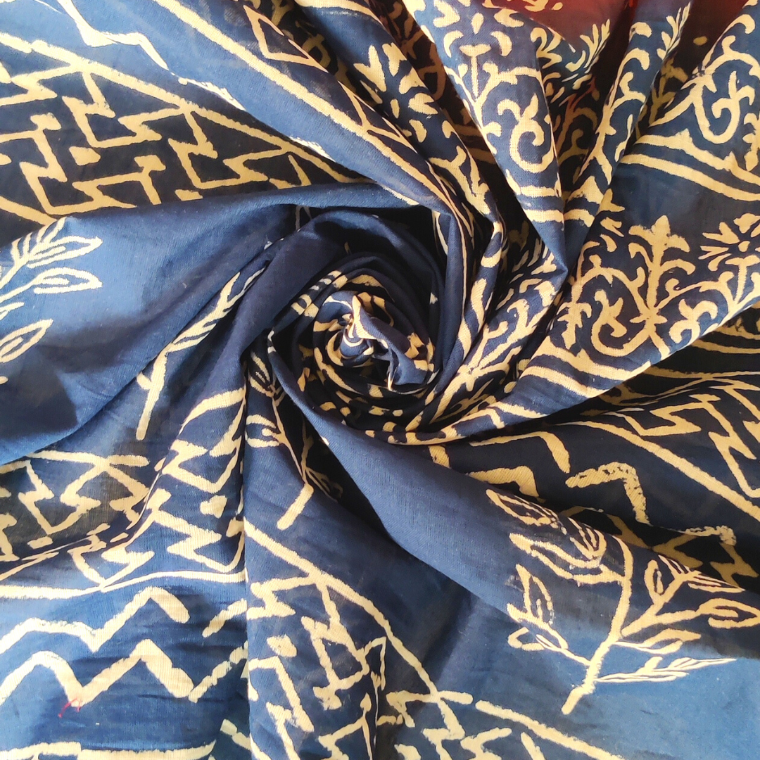 Handblock Print Mul Cotton Saree