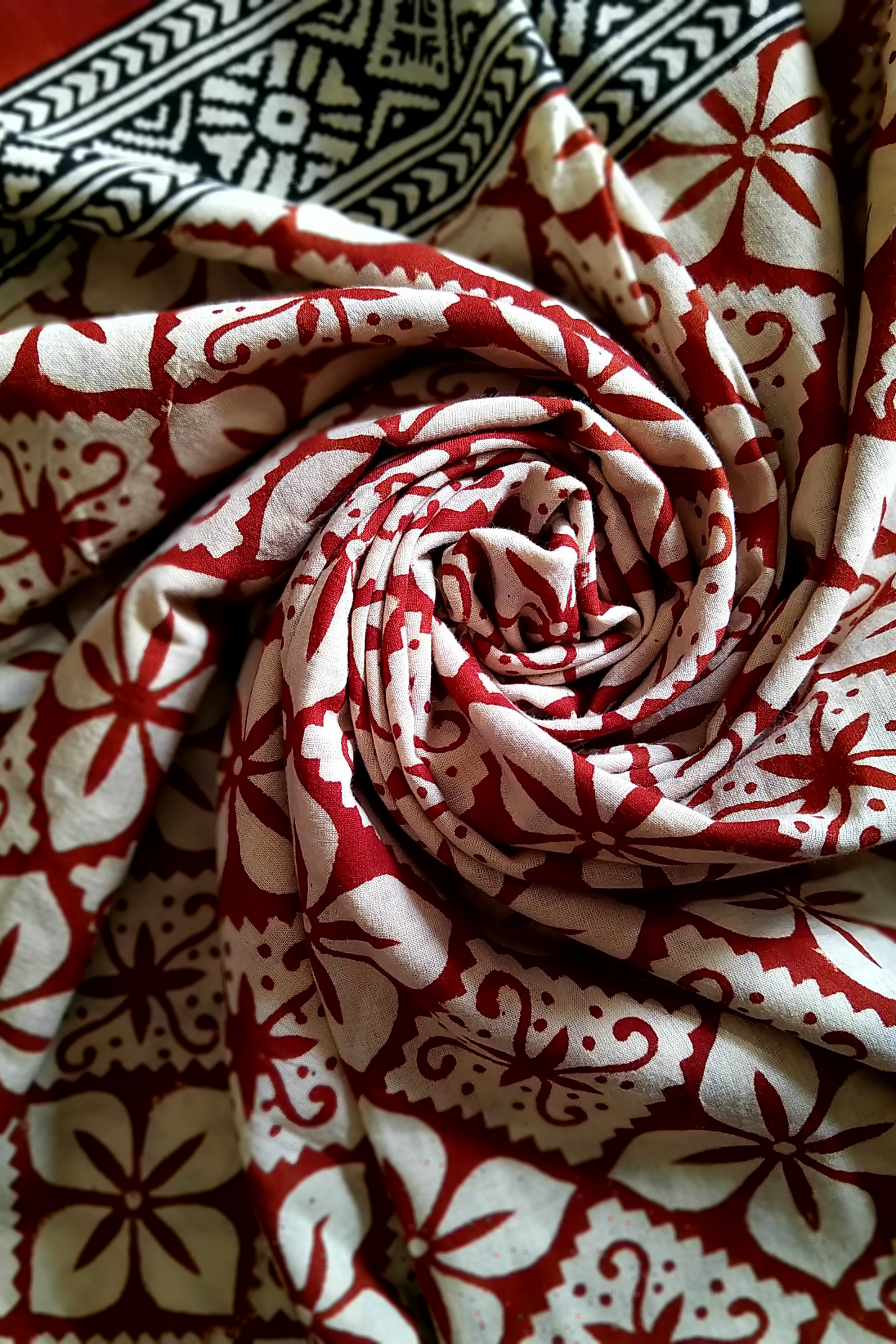 Red Color Pure Cotton Sarong