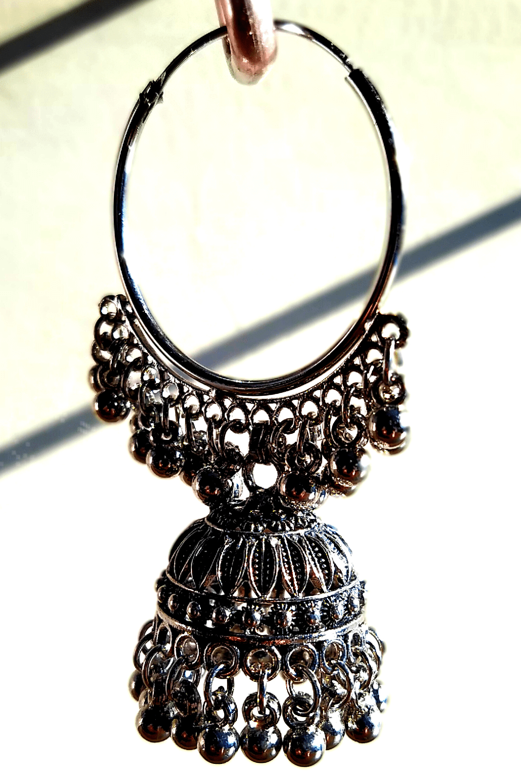 Chakrika Silver Oxidized Jhumka Vaagmi World