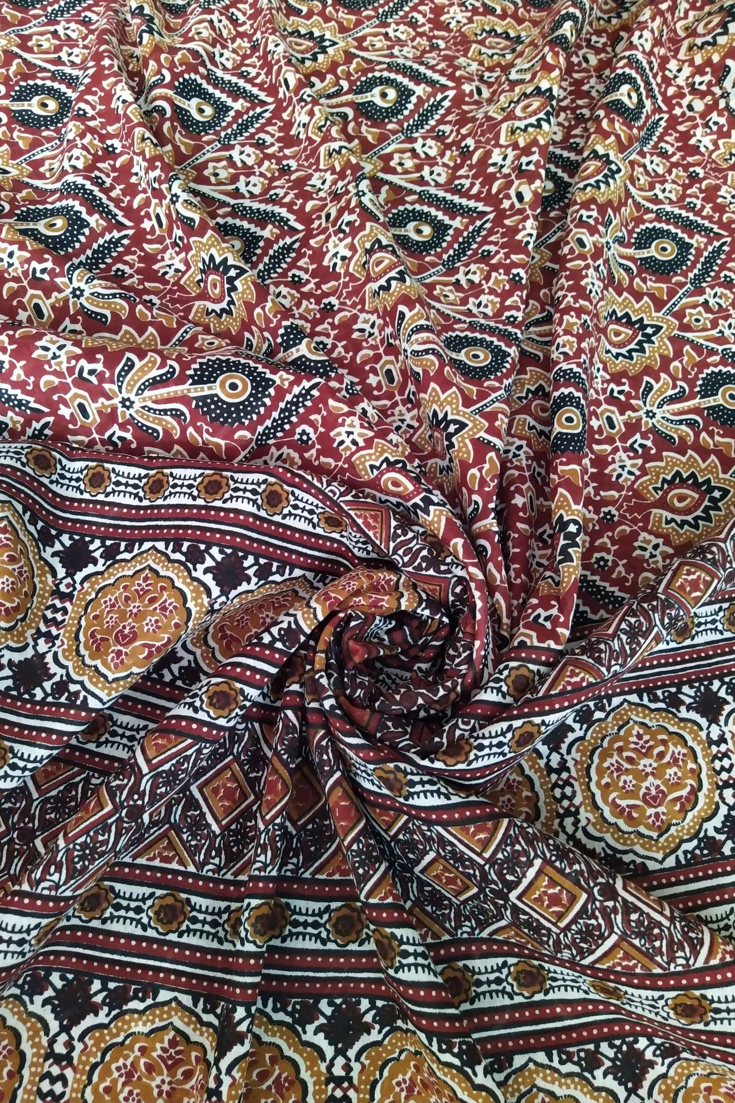 VAAGM WORLD HANDBLOCK PRINTED MUL COTTON SAREE
