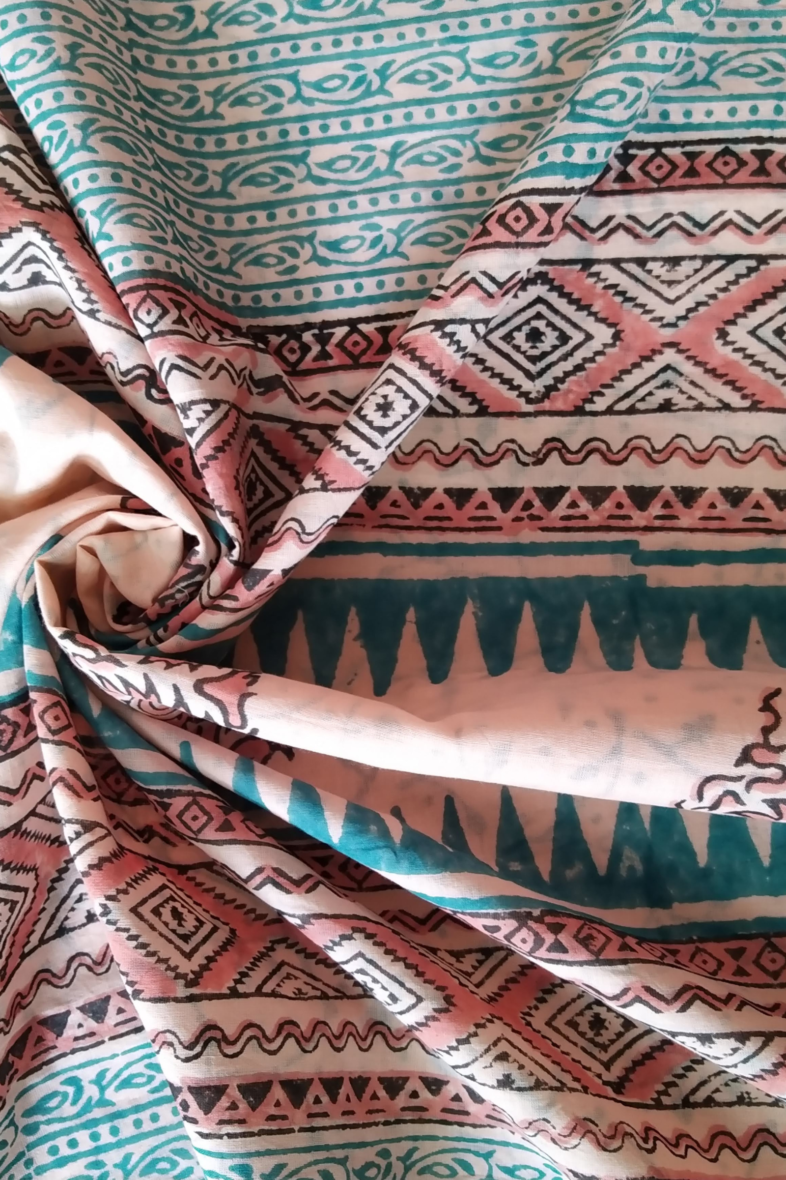 VAAGMI WORLD HANDBLOCK MUL COTTON SAREE
