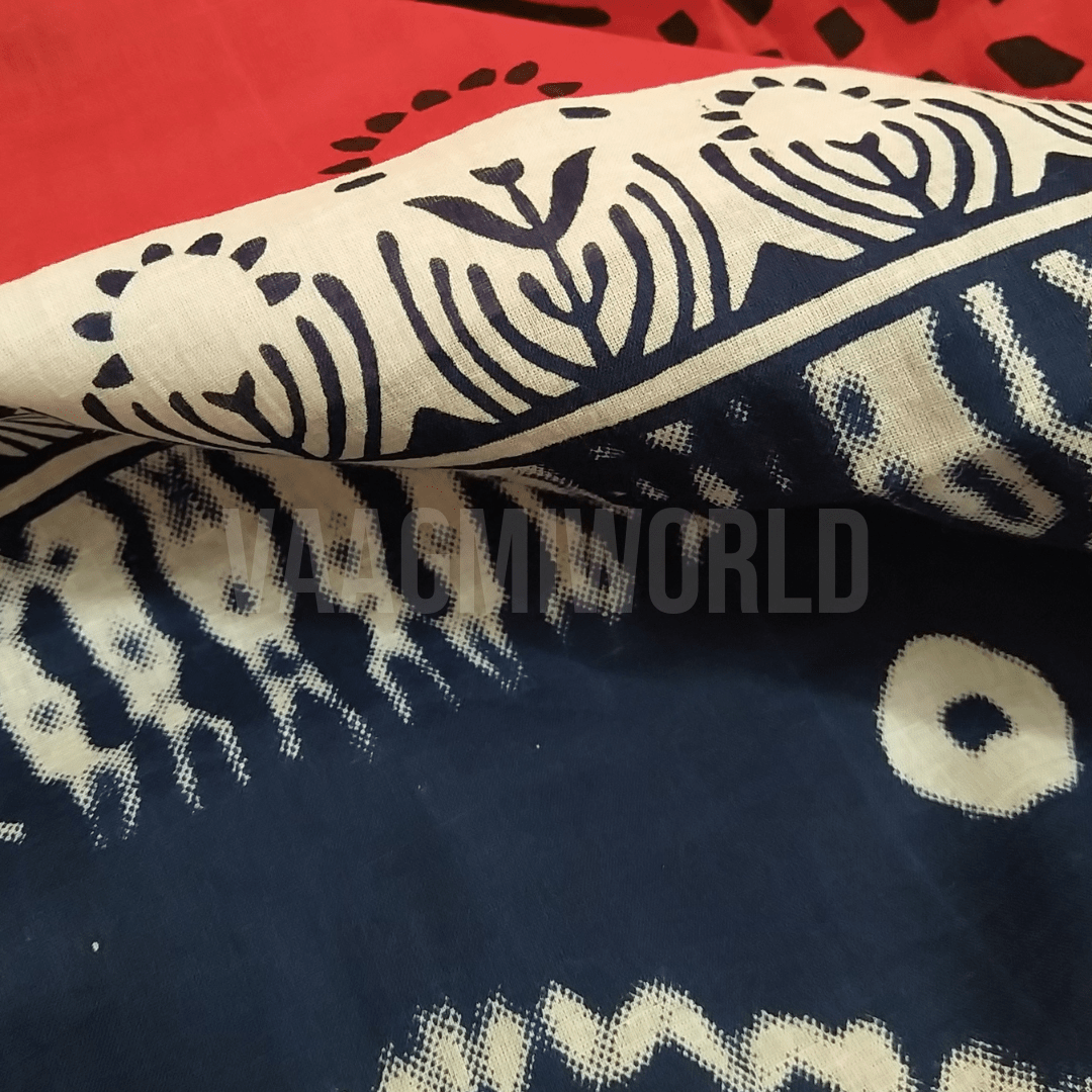 Vaagmi World Handblock Print Mul Cotton Saree