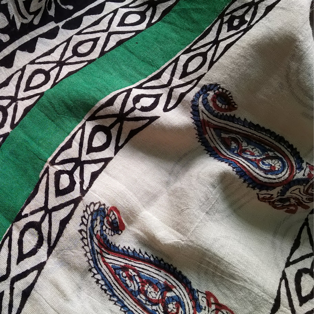 Vaagmi World Handblock Print Mul Cotton Saree