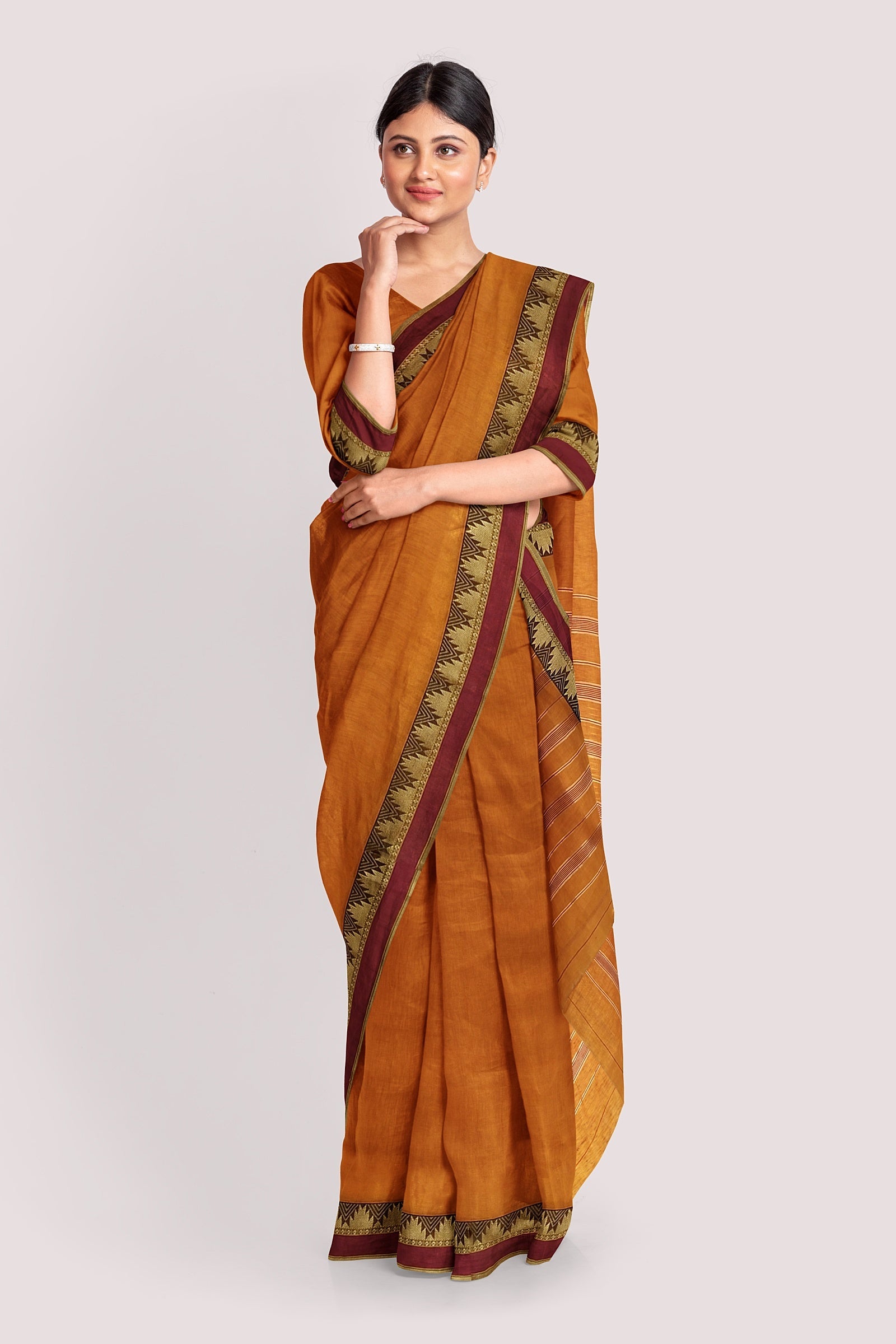 AADRIKA South Cotton Handloom Saree