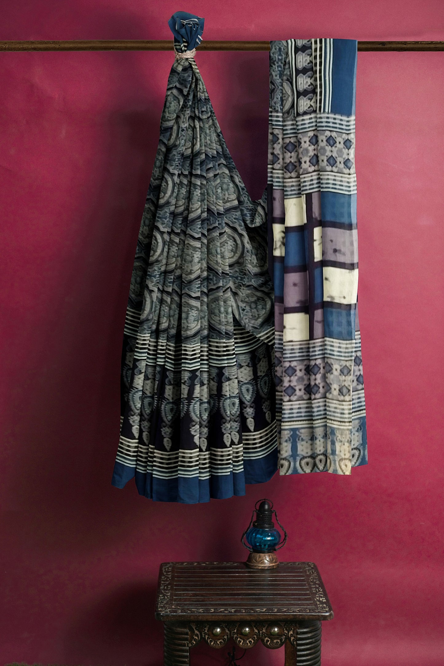 AALIA Block Printed Mul Cotton Saree