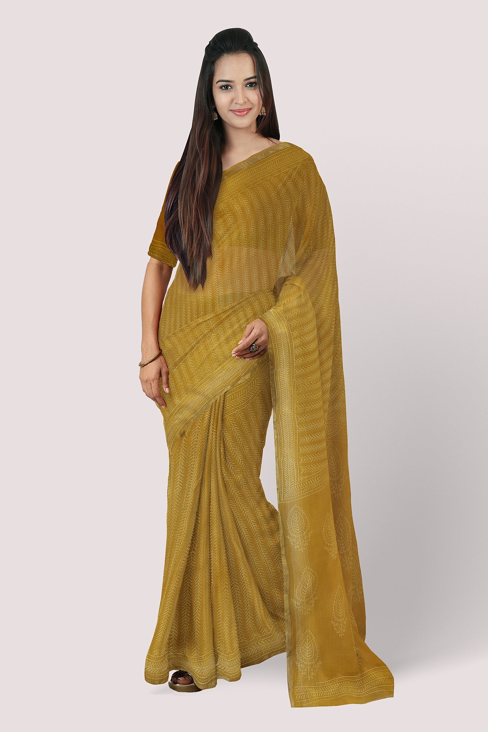 VAAGMI WORLD HANDBLOCK PRINTED KOTA DORIA SAREE