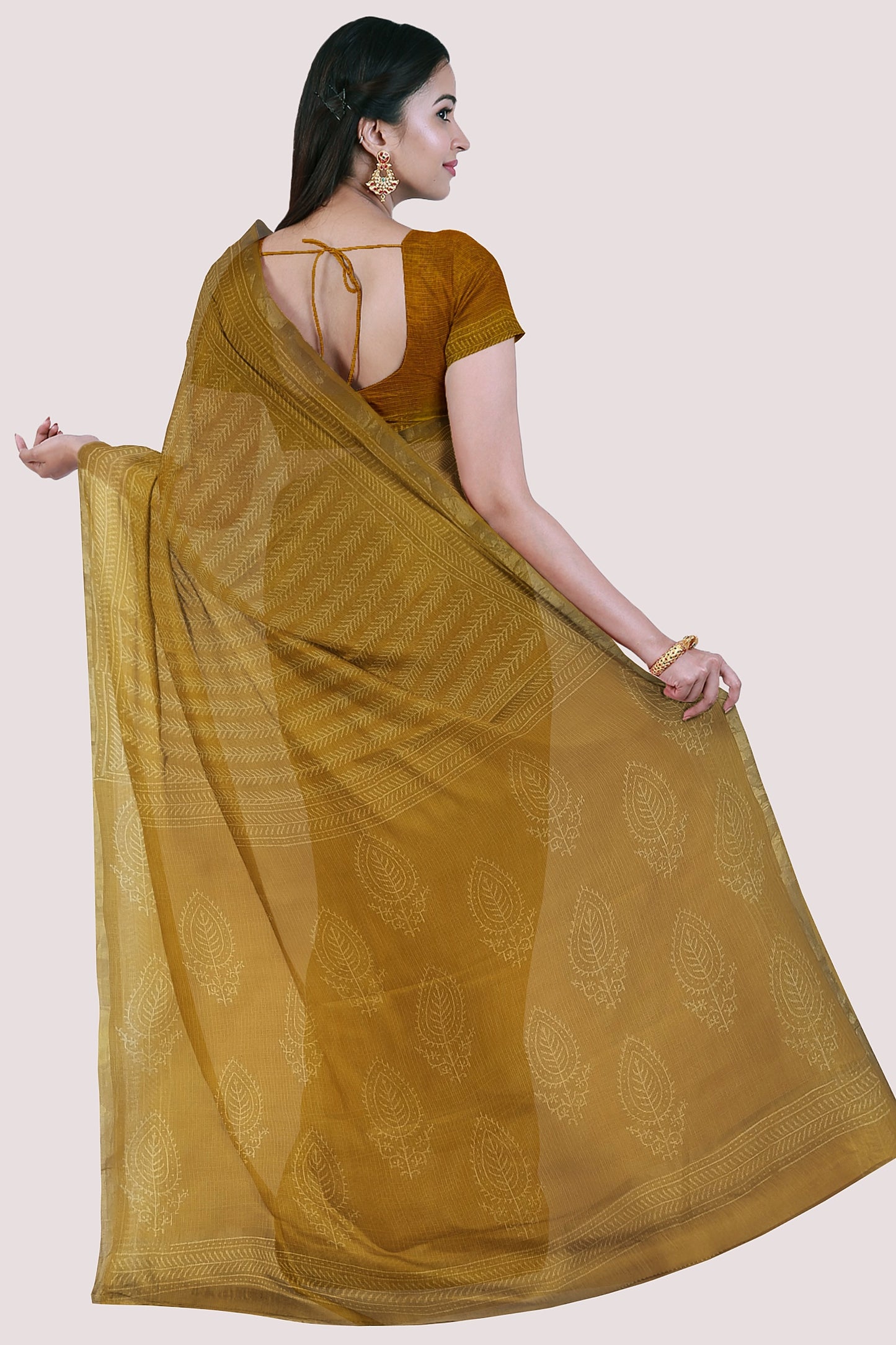 VAAGMI WORLD HANDBLOCK PRINTED KOTA DORIA SAREE