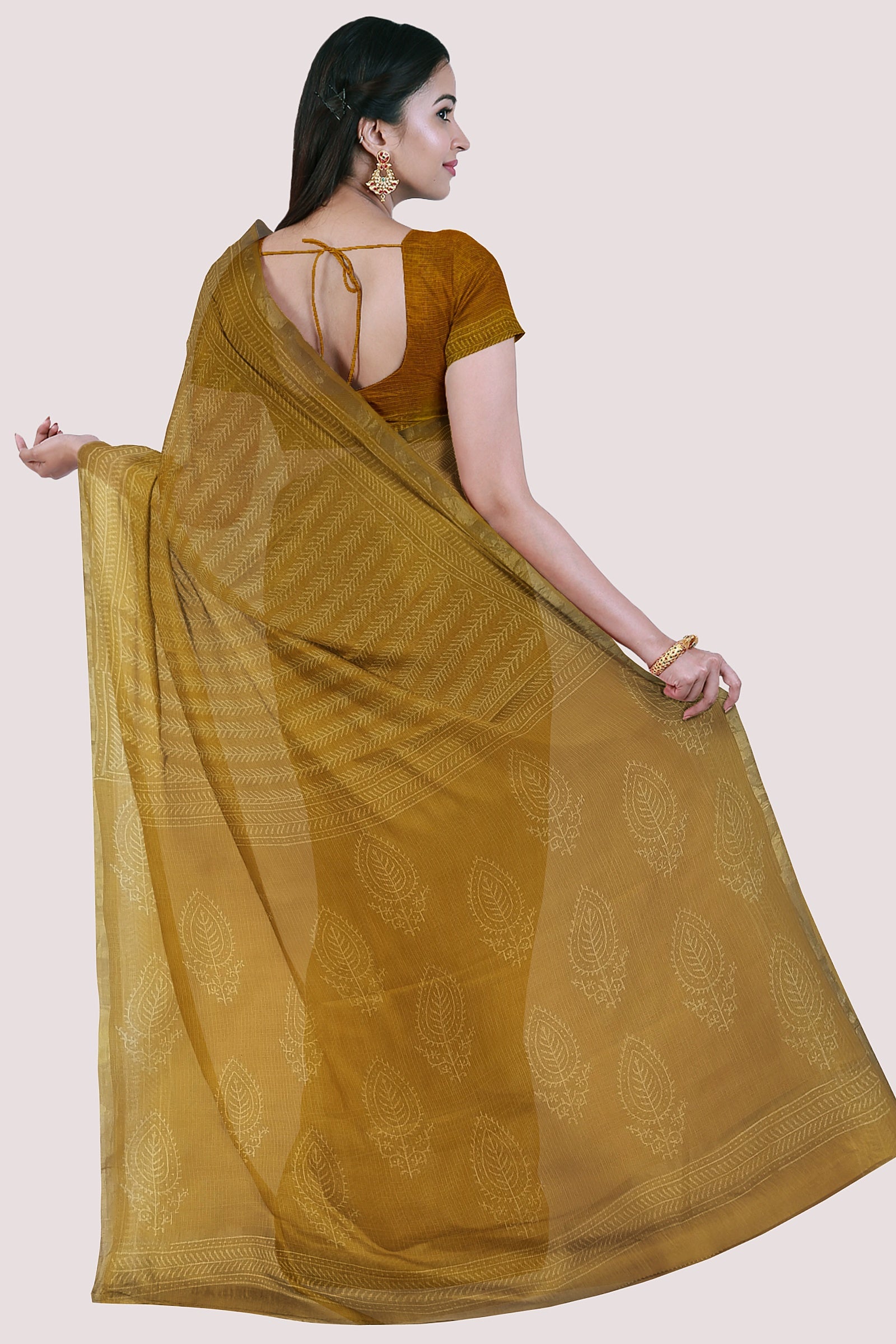 VAAGMI WORLD HANDBLOCK PRINTED KOTA DORIA SAREE