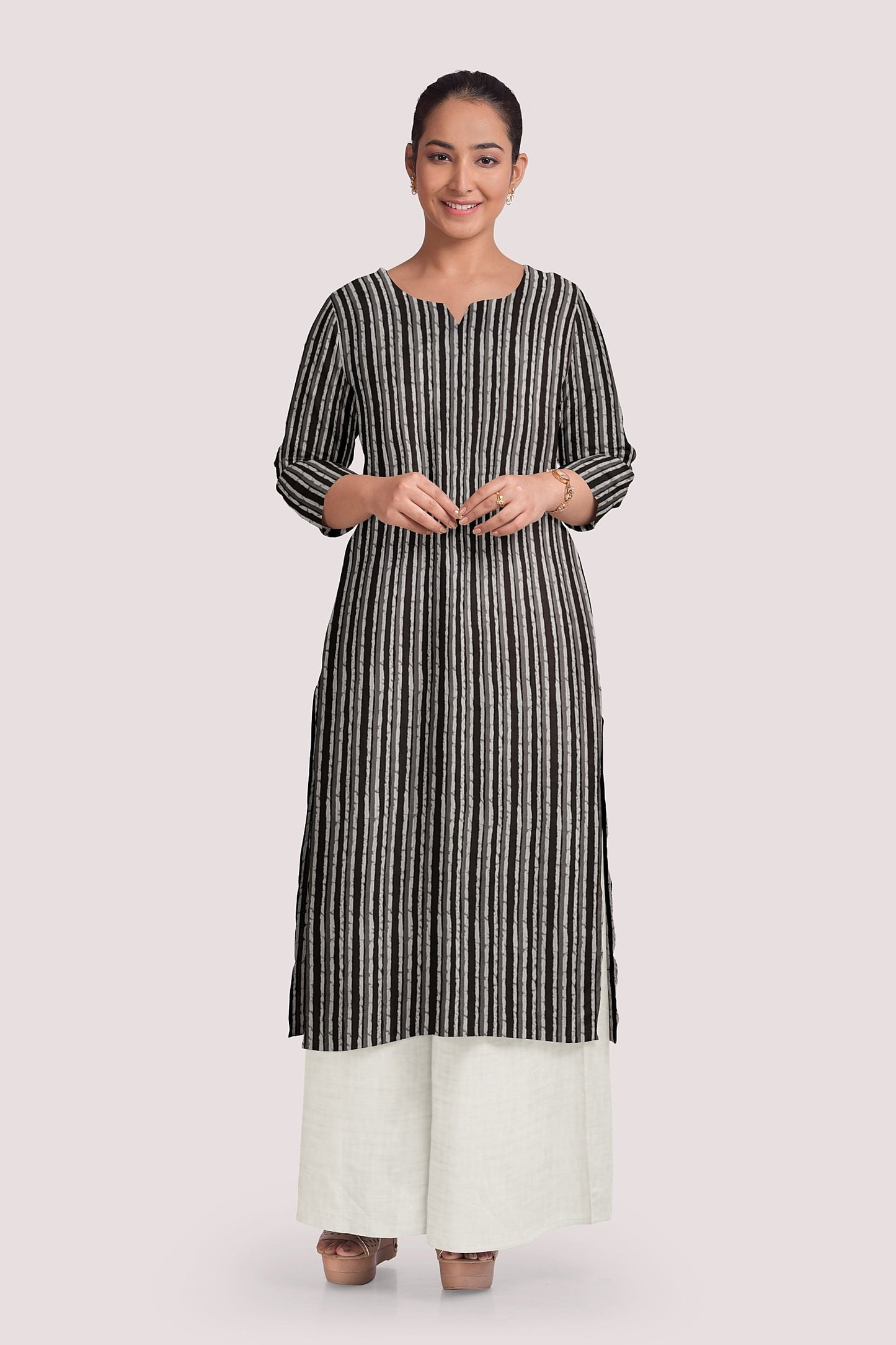 AHLADITA Blockprint Cotton Kurta Fabric