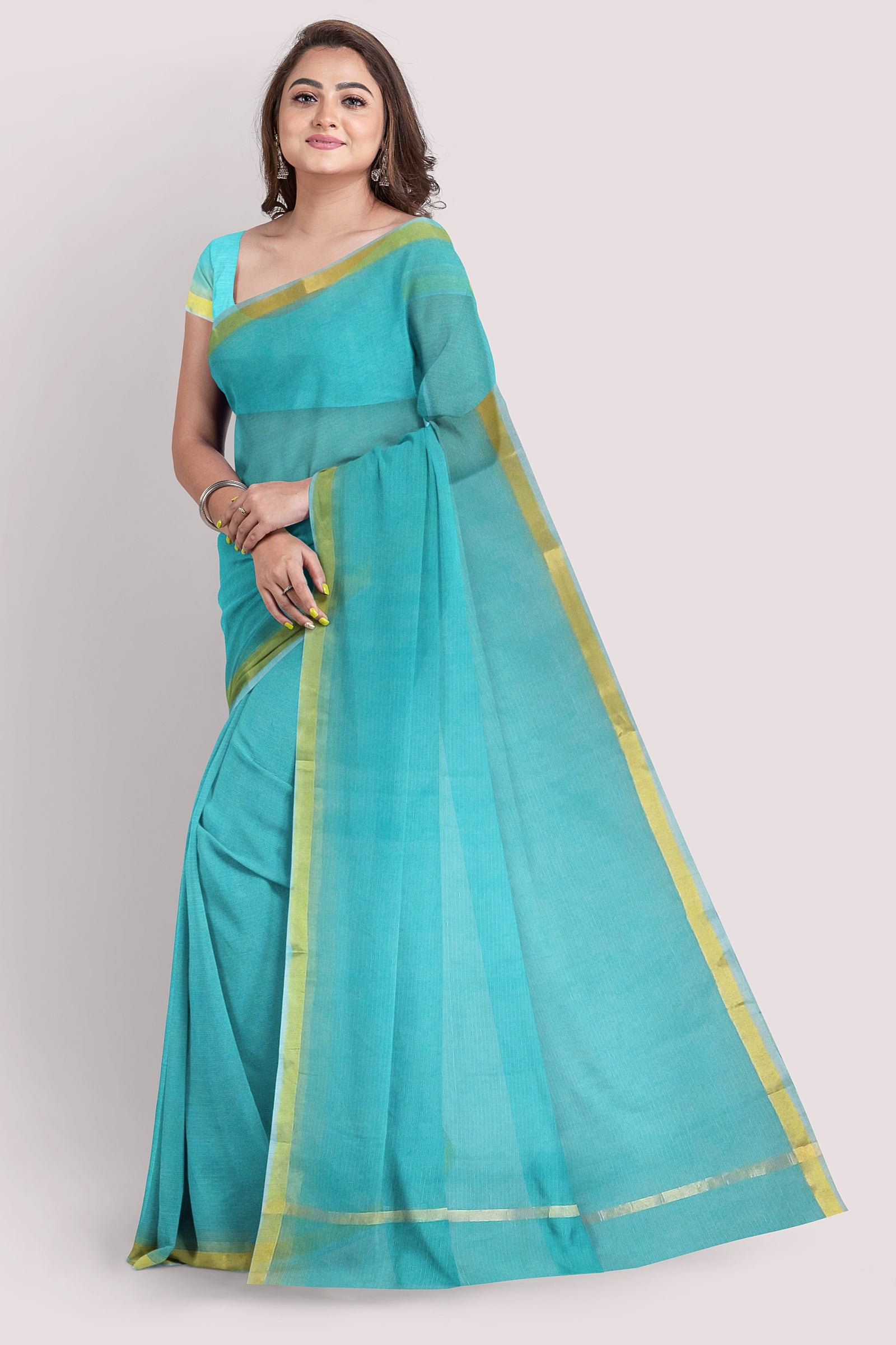 APEKSHA Cotton Kota Doria Saree
