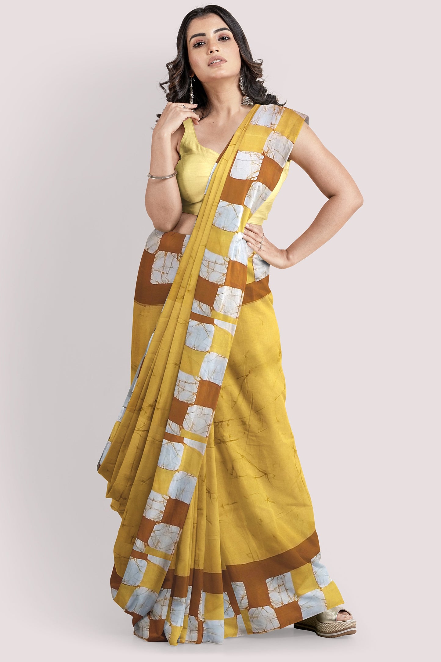 VAAGMI WORLD COTTON HANDBLOCK SAREE