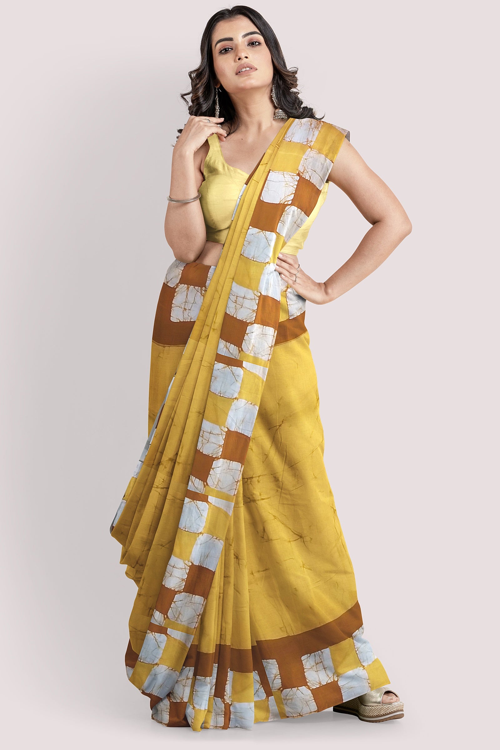 VAAGMI WORLD COTTON HANDBLOCK SAREE