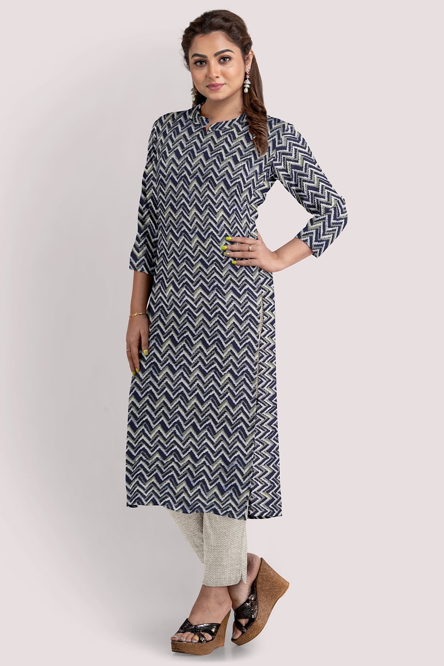 BELLI Blockprint Cotton Kurta Fabric
