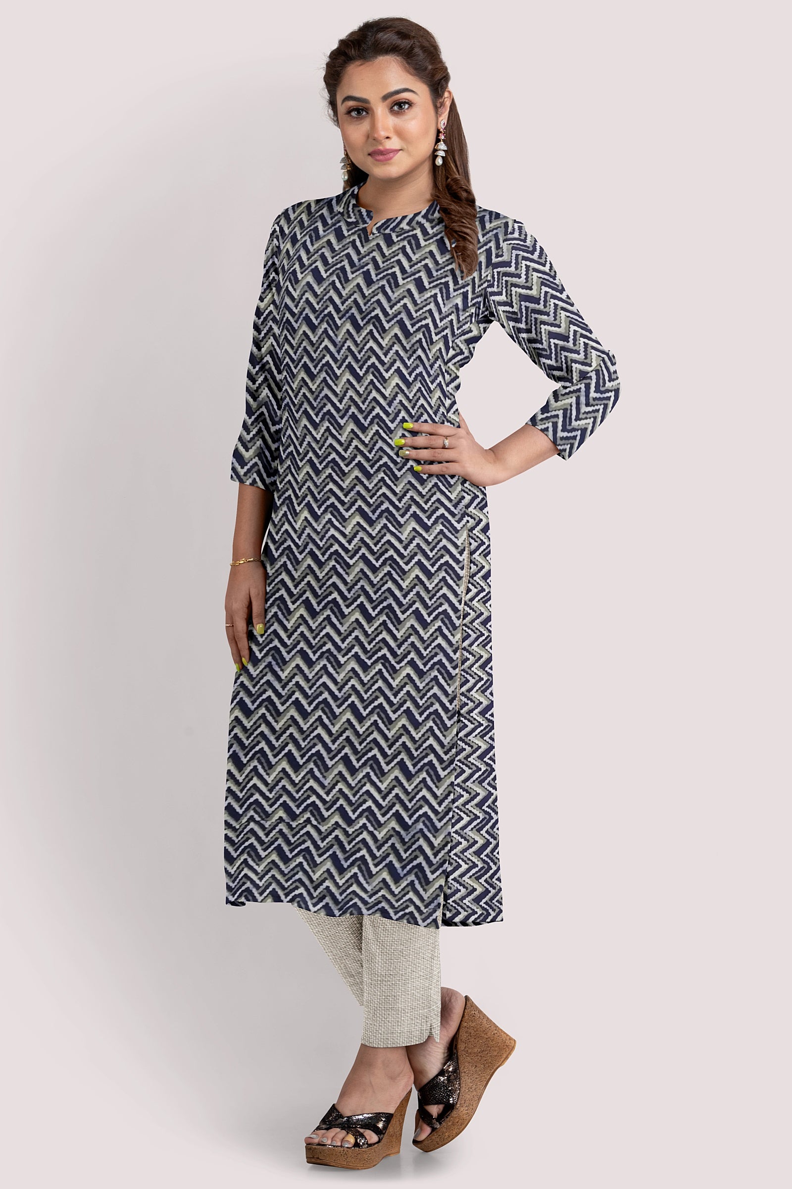 BELLI Blockprint Cotton Kurta Fabric