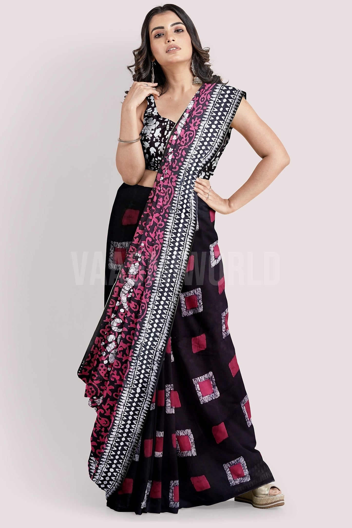 VAAGMI WORLD HANDBLOCK COTTON SAREES
