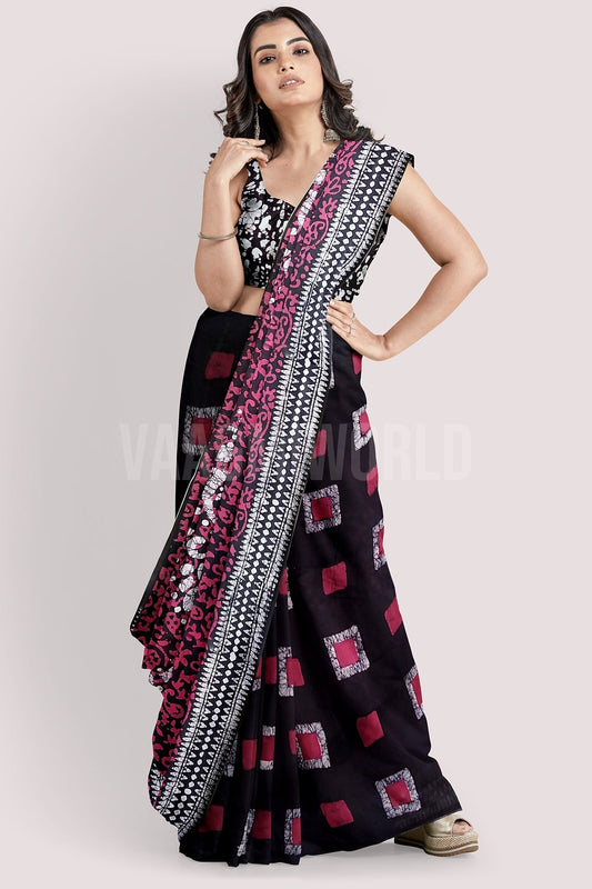 VAAGMI WORLD HANDBLOCK COTTON SAREES