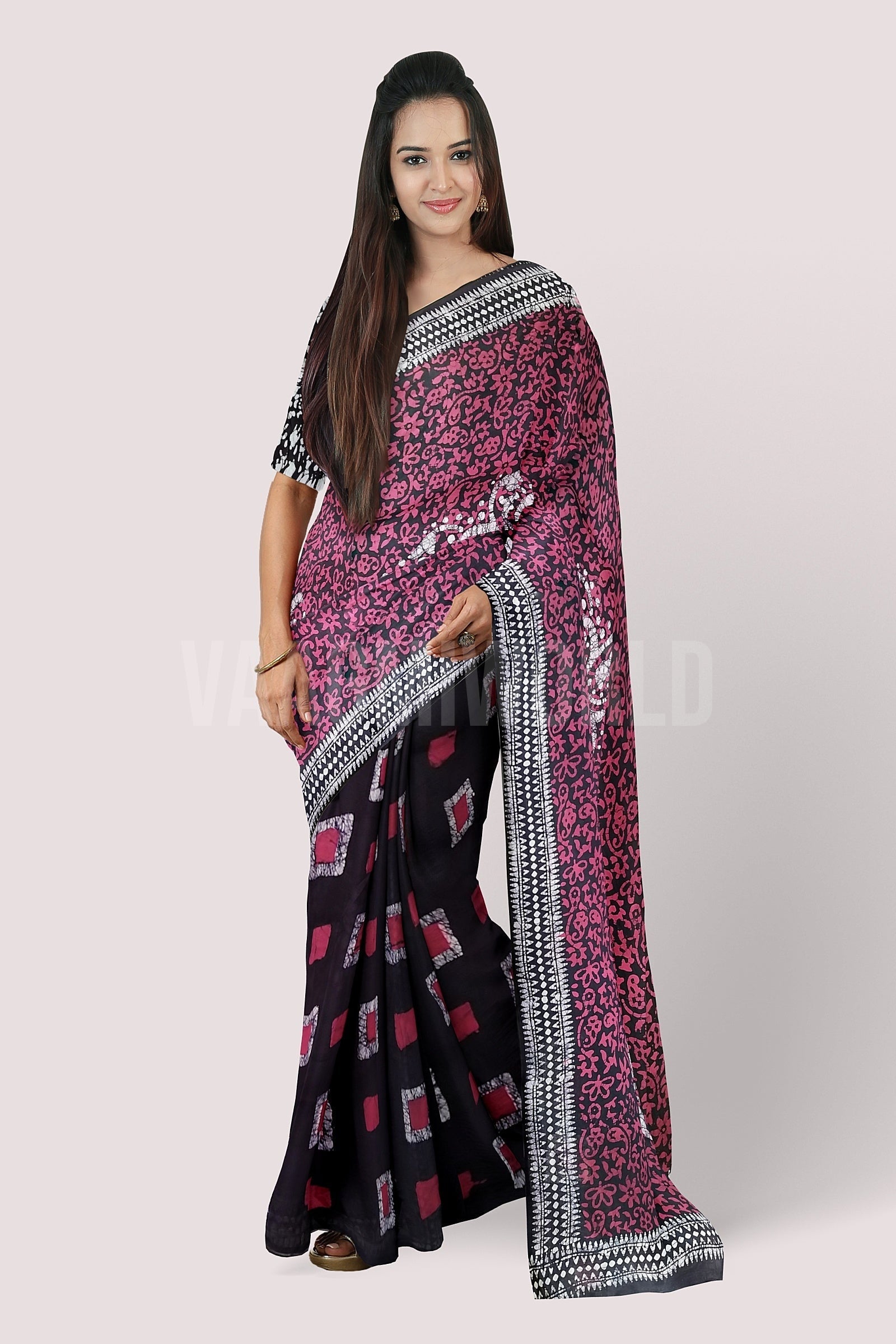VAAGMI WORLD HANDBLOCK COTTON SAREES