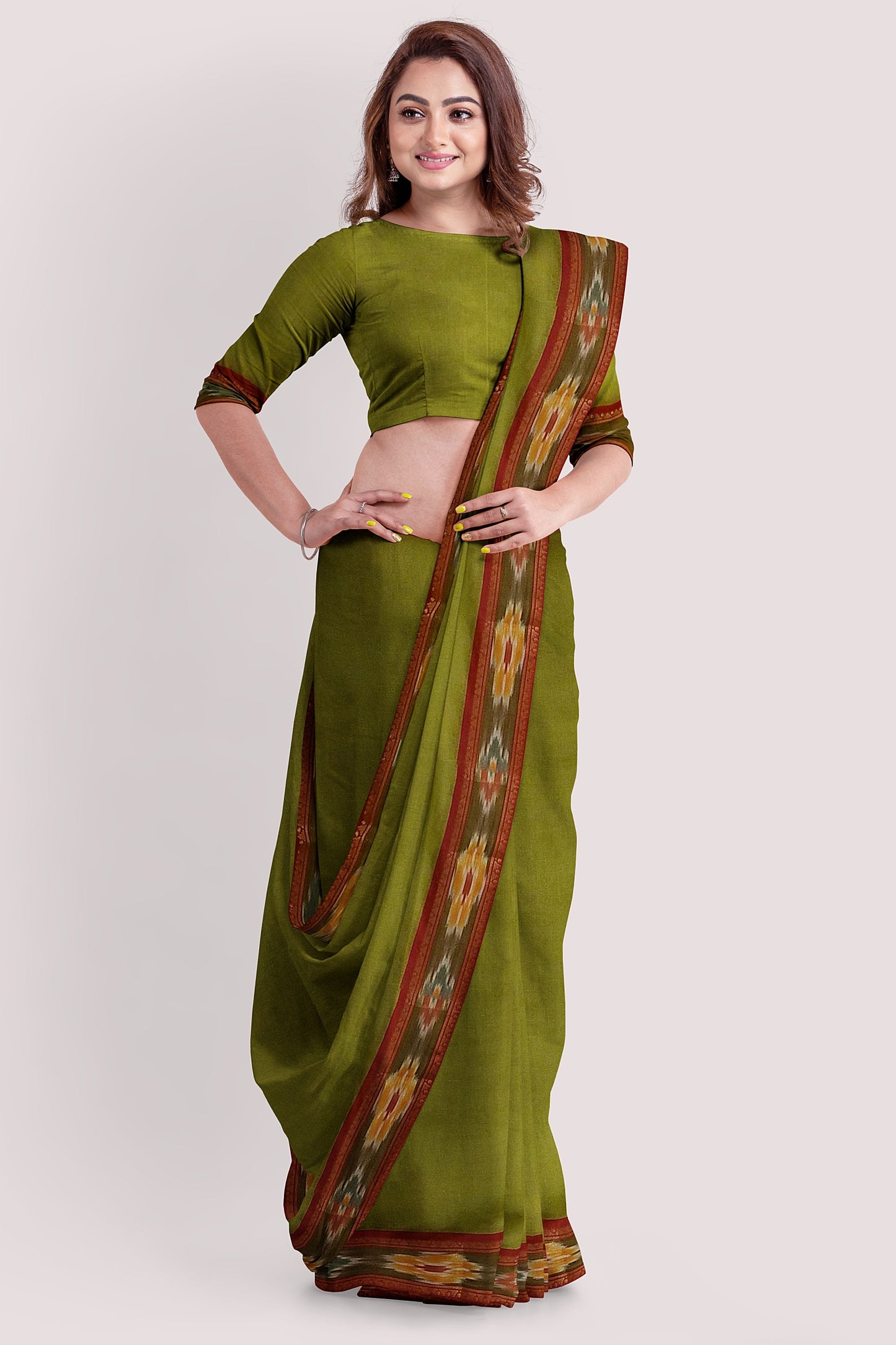 CHAKORI Pochampalli Cotton Handloom Saree