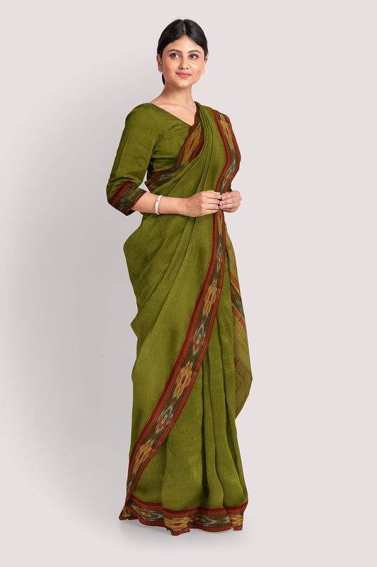 CHAKORI Pochampalli Cotton Handloom Saree