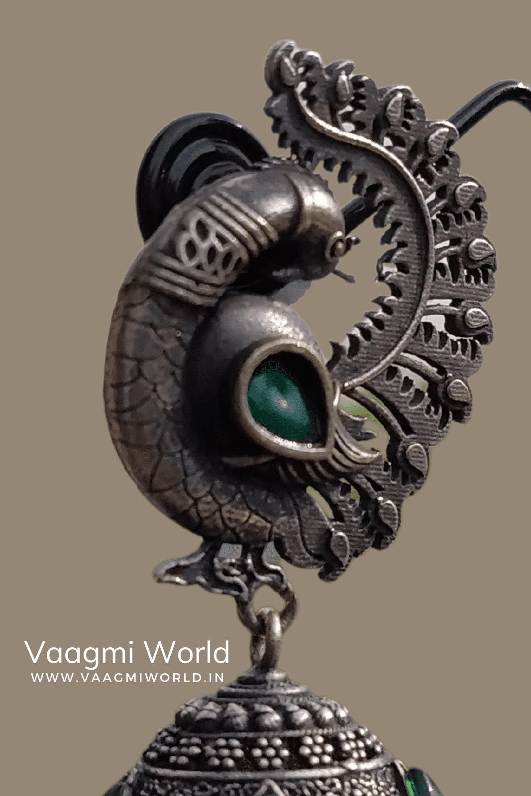 Chhaya Silver Oxidized Jhumka