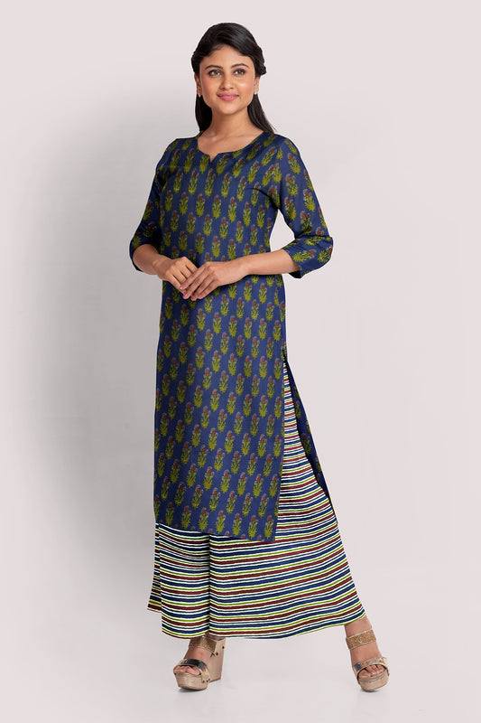 DAAMINI Blockprint Cotton Suit Fabric