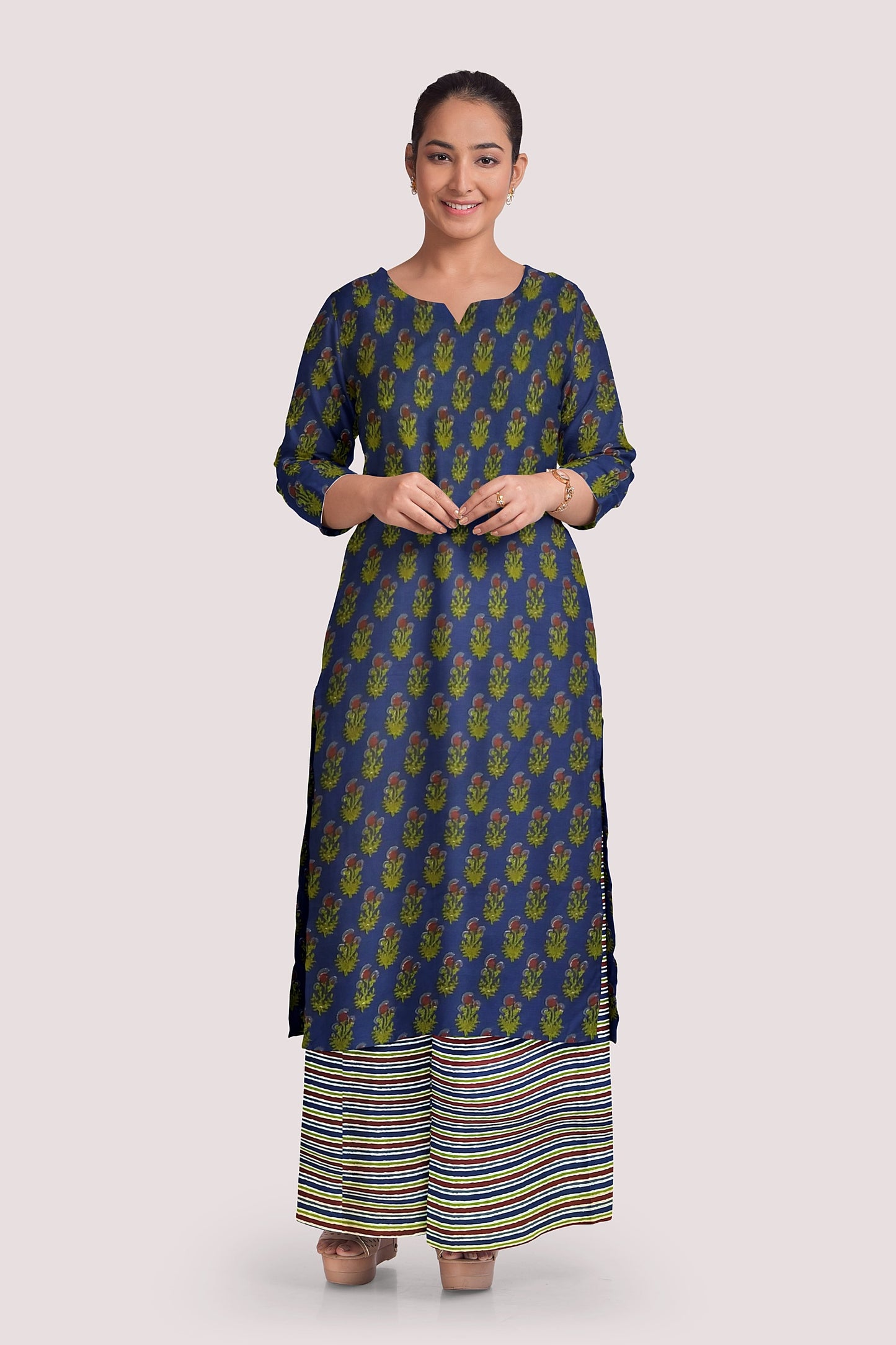 DAAMINI Blockprint Cotton Suit Fabric