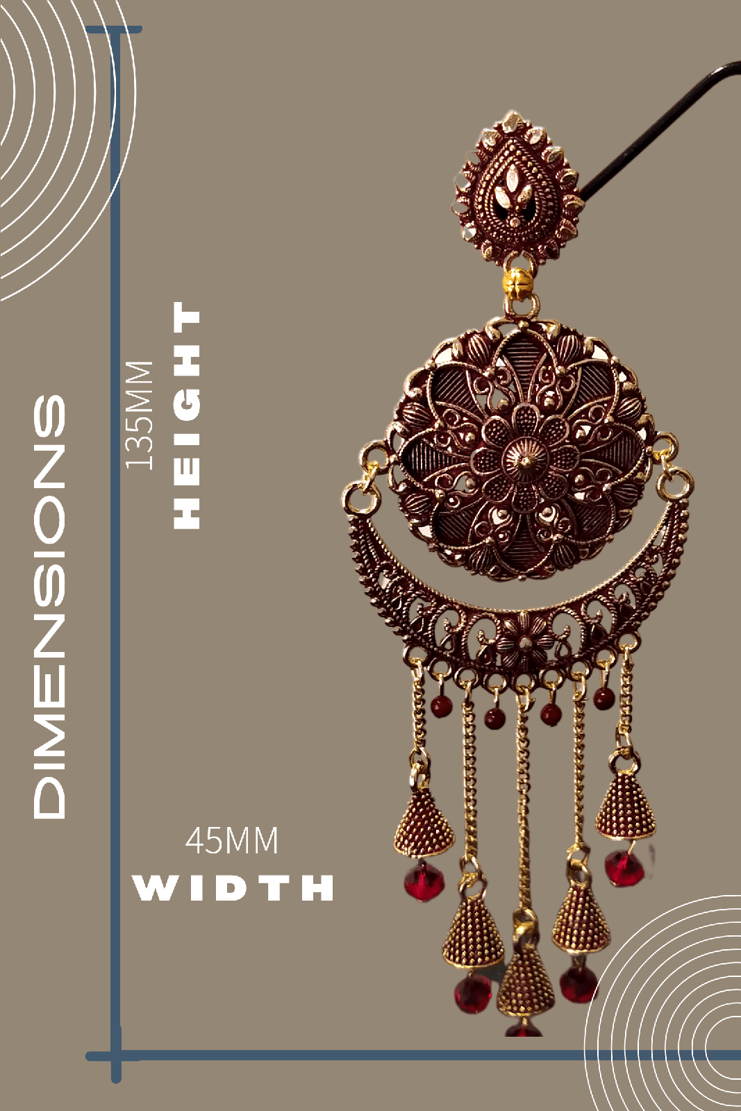 ADVETA Silver Oxidized Jhumki