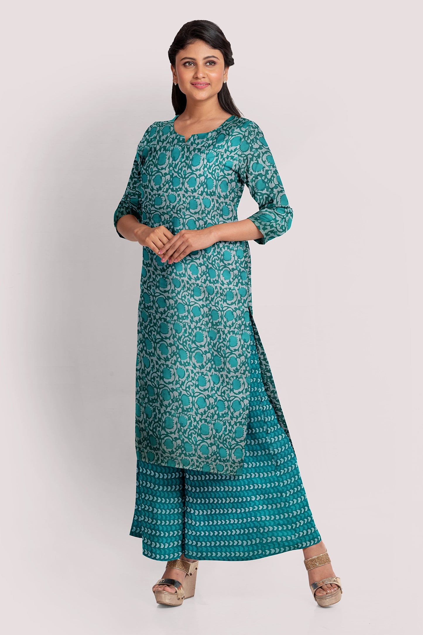 GAURVI Blockprint Cotton Suit Fabric