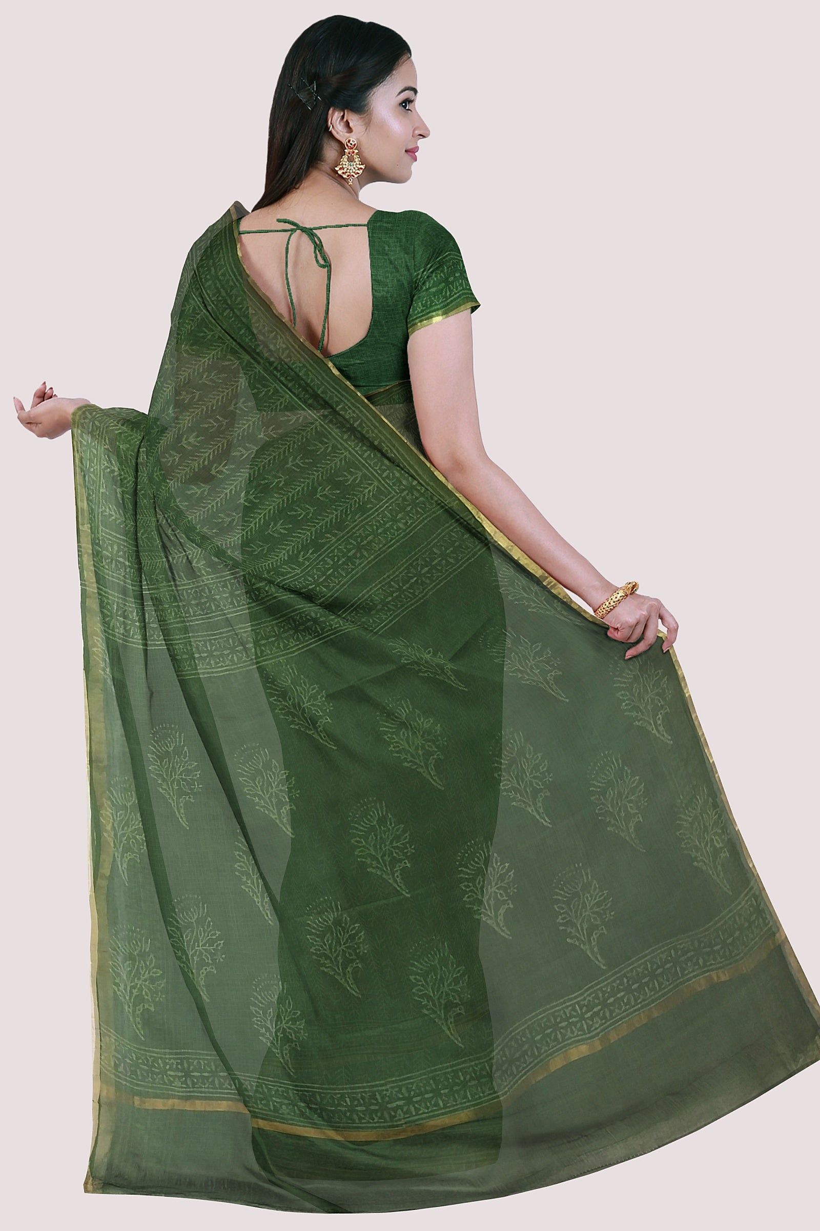 VAAGMI WORLD HANDBLOCK PRINTED KOTA DORIA SAREE