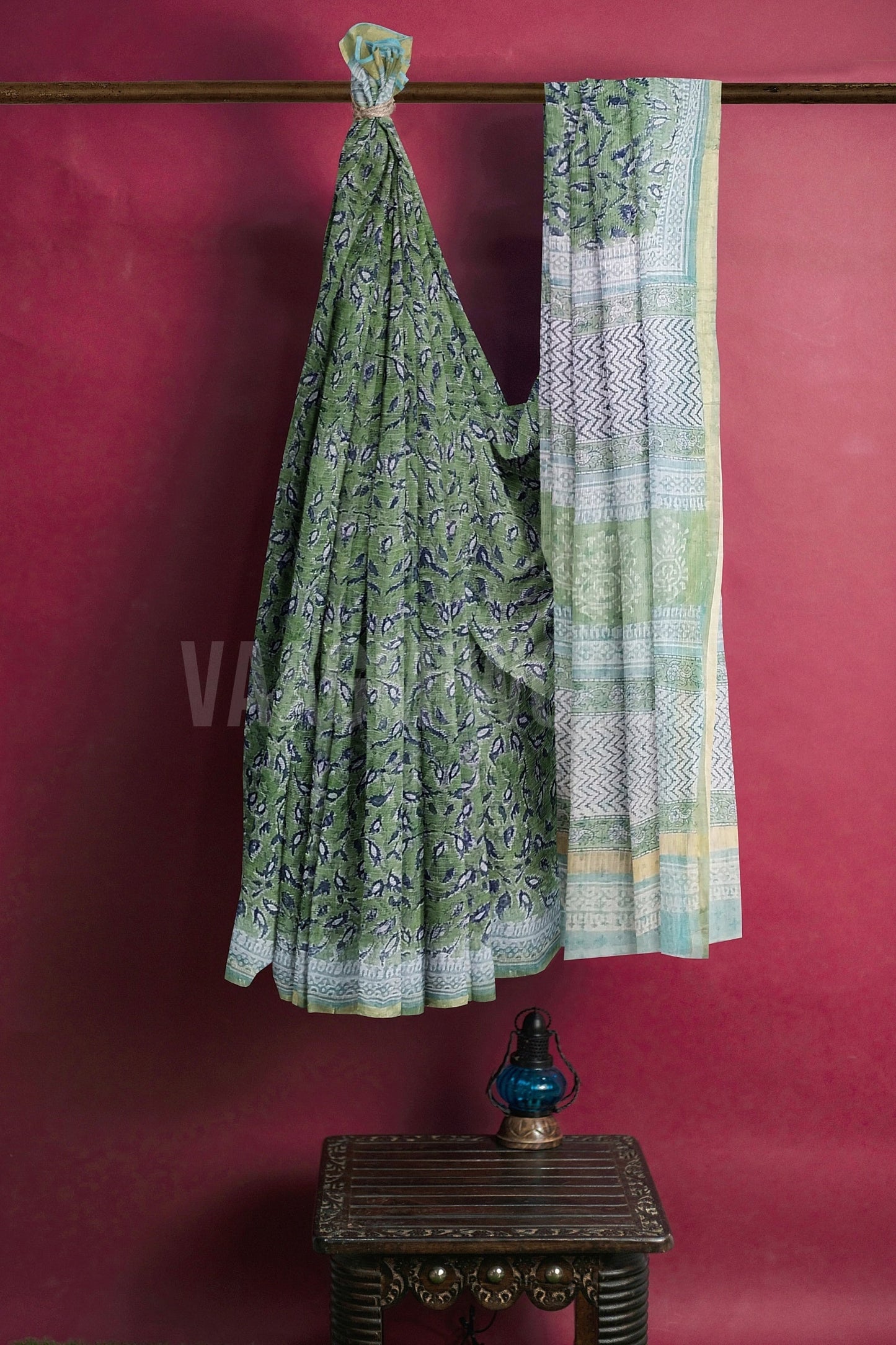 VAAGMI WORLD HANDBLOCK PRINTED KOTA DORIA SAREE