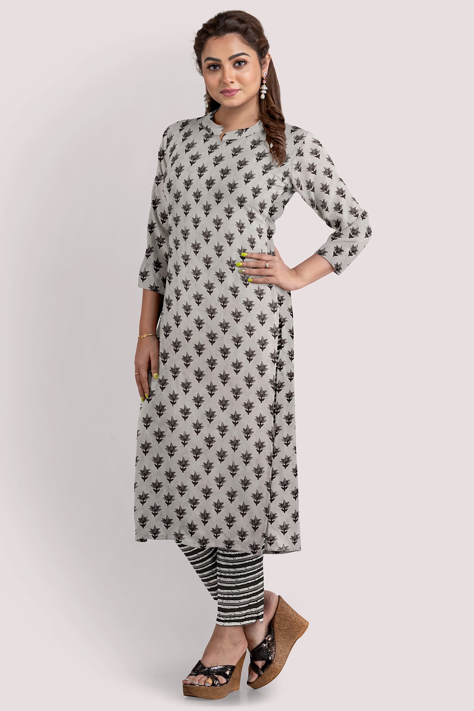 HANSIKA Blockprint Cotton Suit Fabric