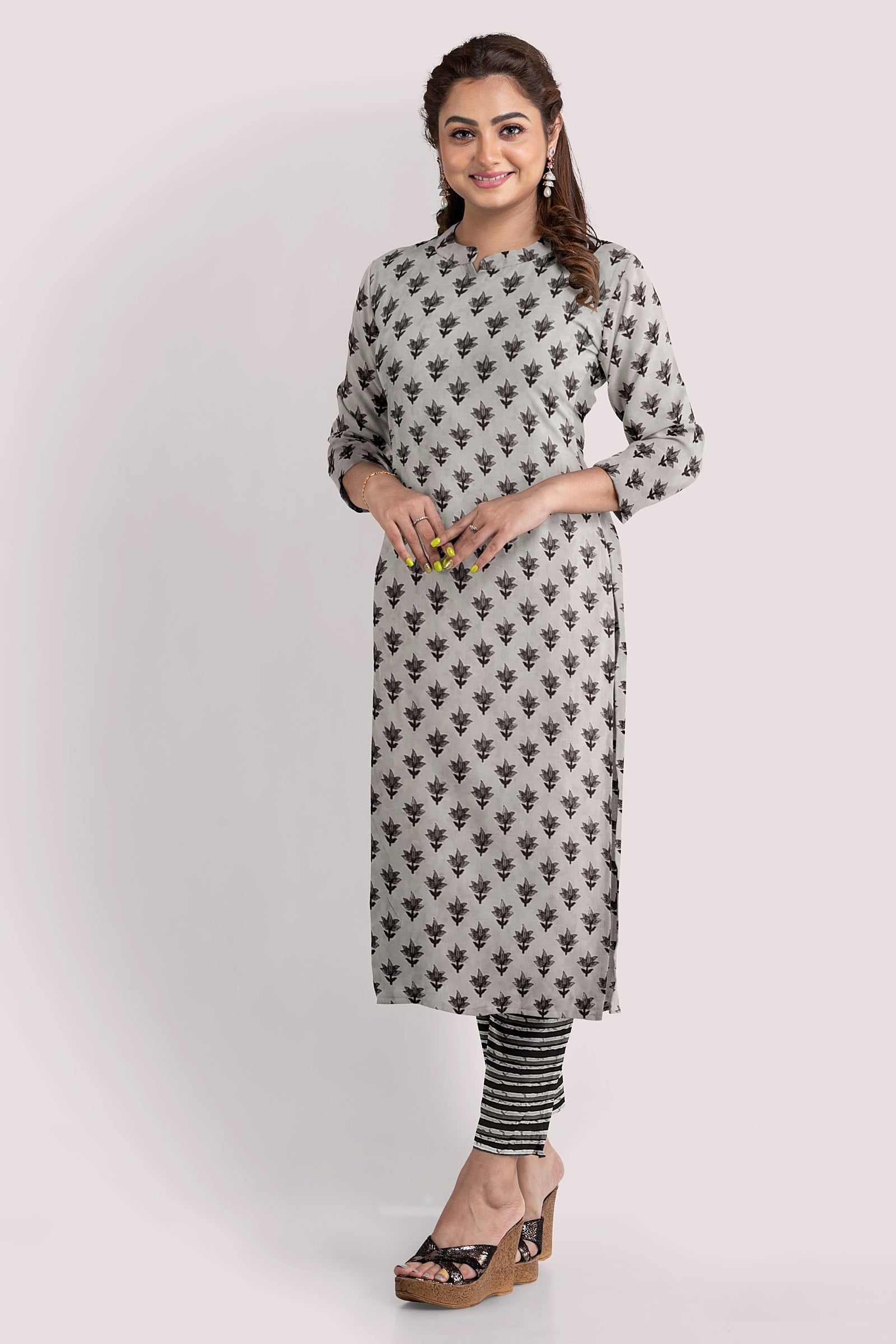 HANSIKA Blockprint Cotton Suit Fabric