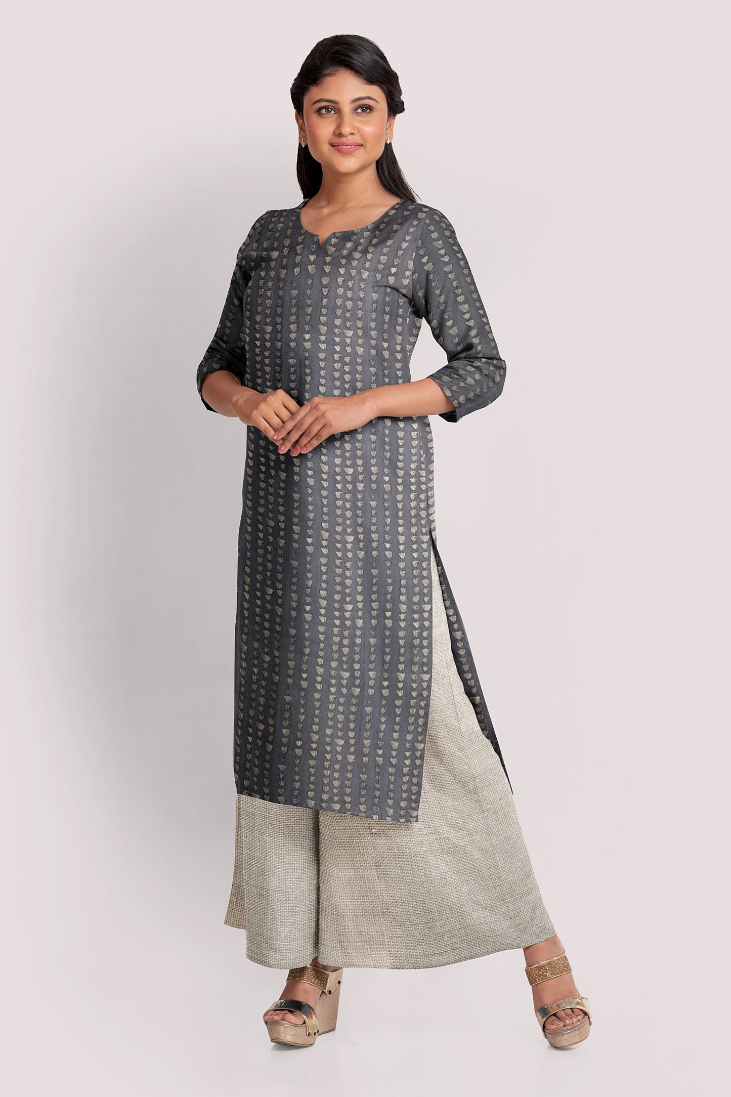 IDITRI Blockprint Cotton Kurta Fabric