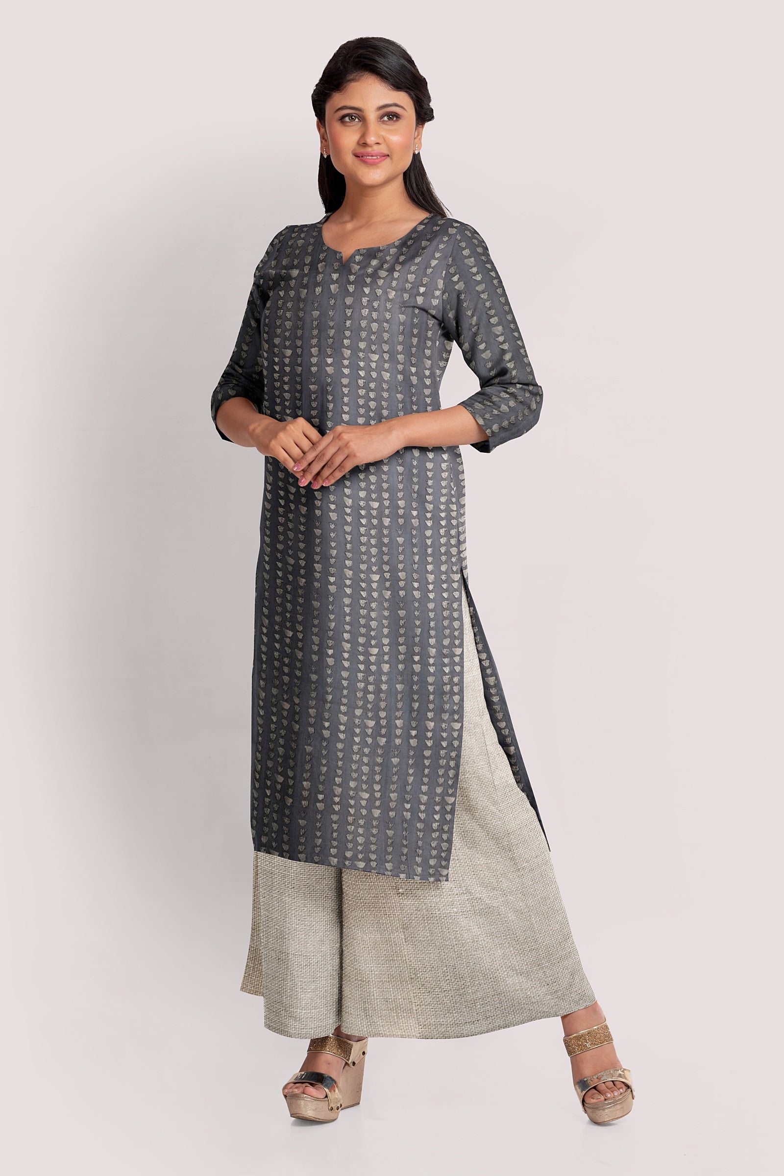IDITRI Blockprint Cotton Kurta Fabric