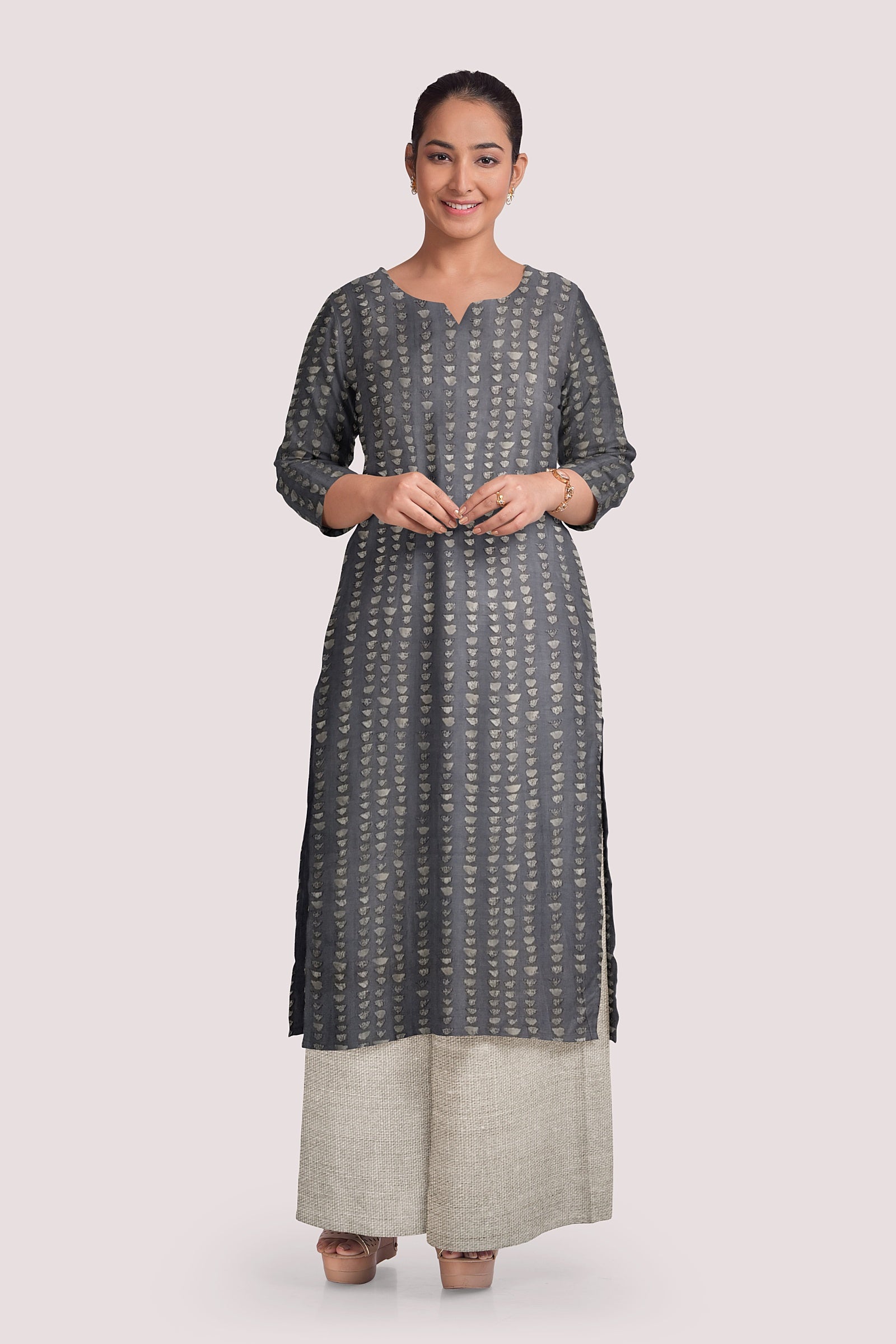 IDITRI Blockprint Cotton Kurta Fabric