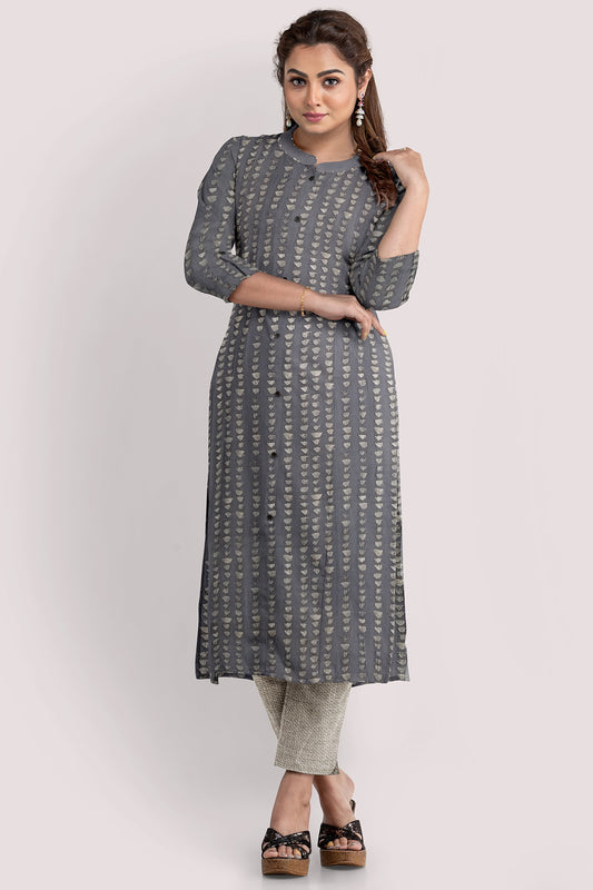 IDITRI Blockprint Cotton Kurta Fabric