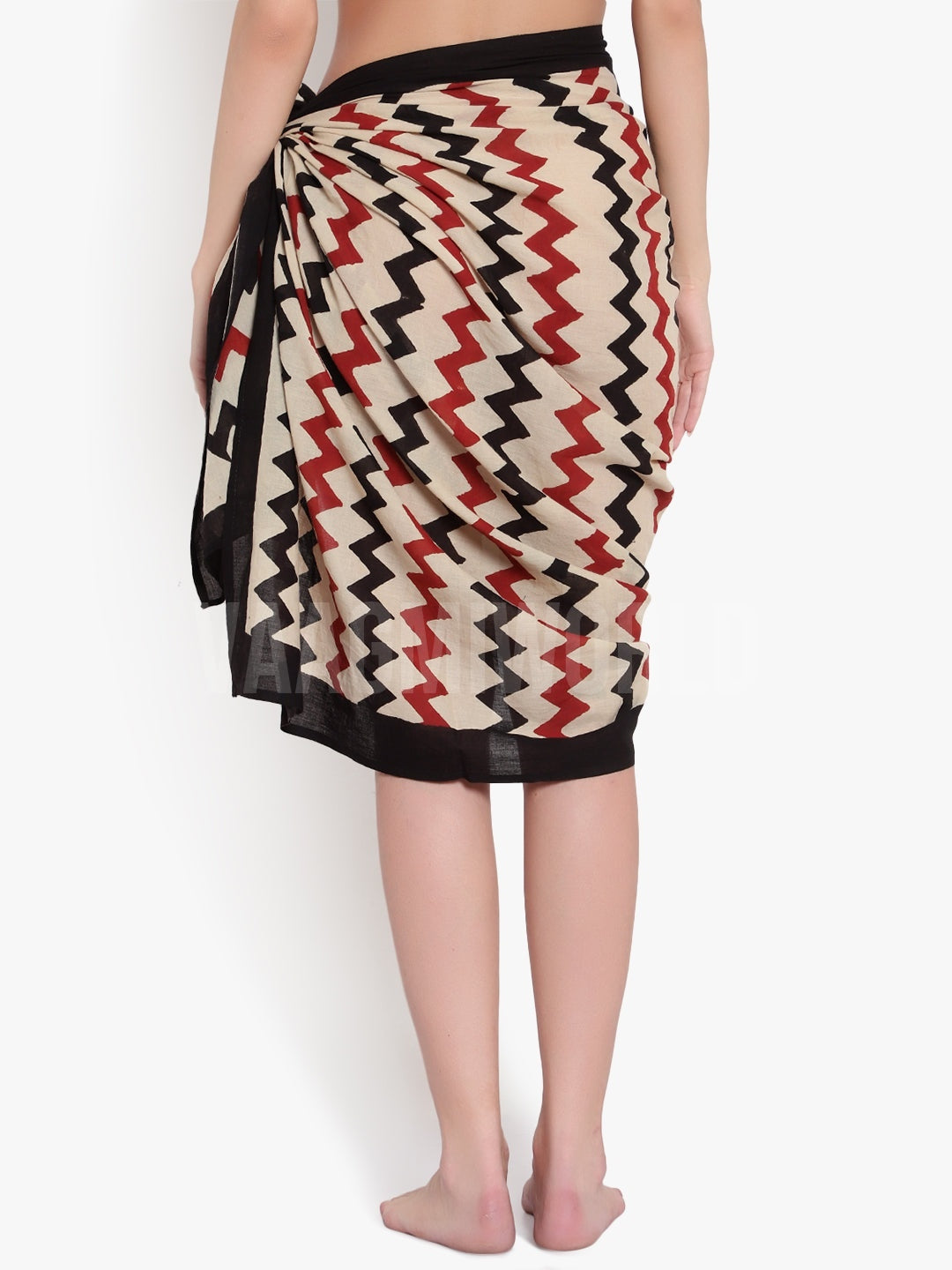 Narmada Wave Hand Blockprint Sarong