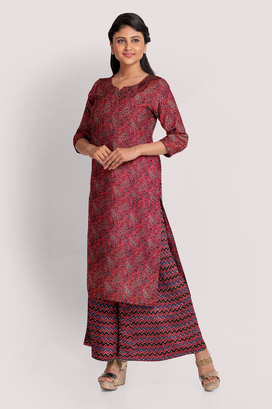 JAAGRUTI Blockprint Cotton Suit Fabric