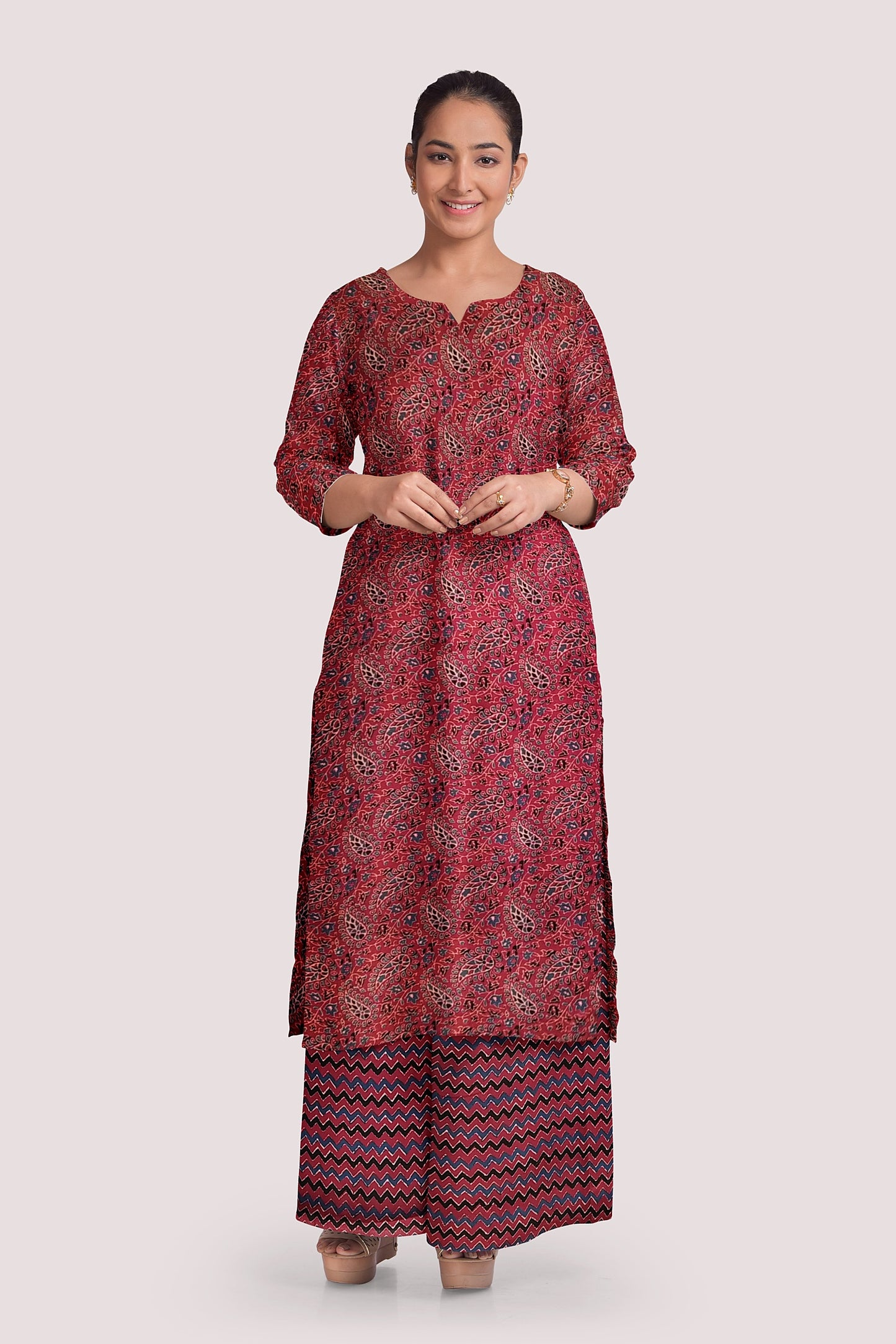 JAAGRUTI Blockprint Cotton Suit Fabric
