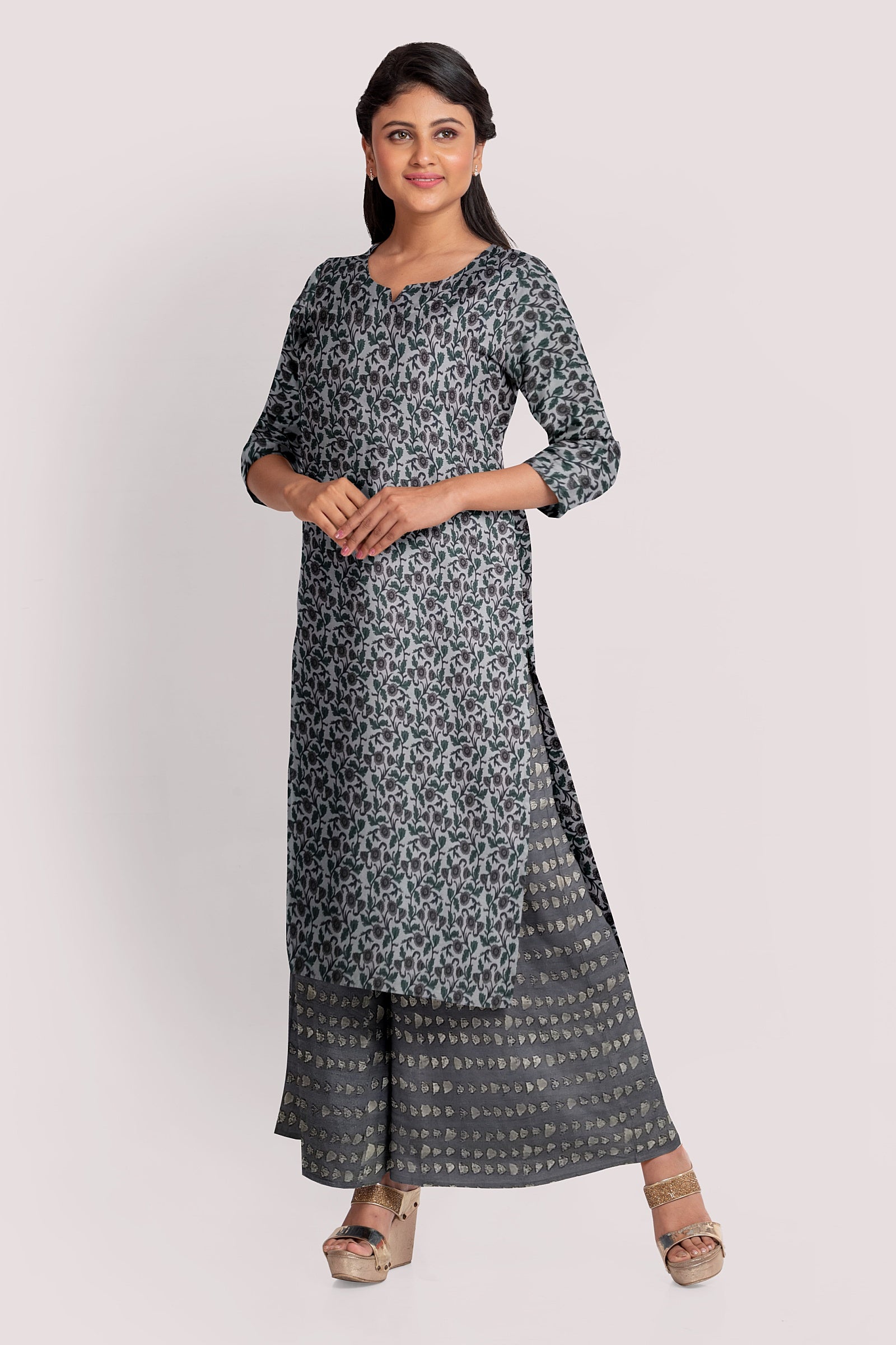 JAHNVI Blockprint Cotton Kurta Fabric
