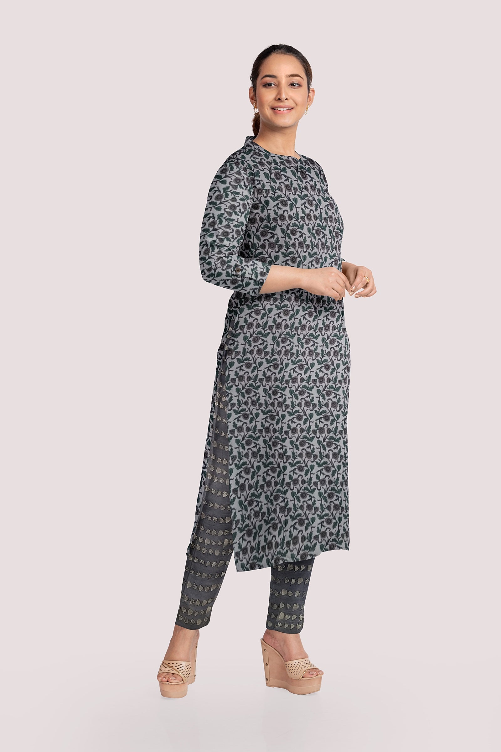 JAHNVI Blockprint Cotton Kurta Fabric