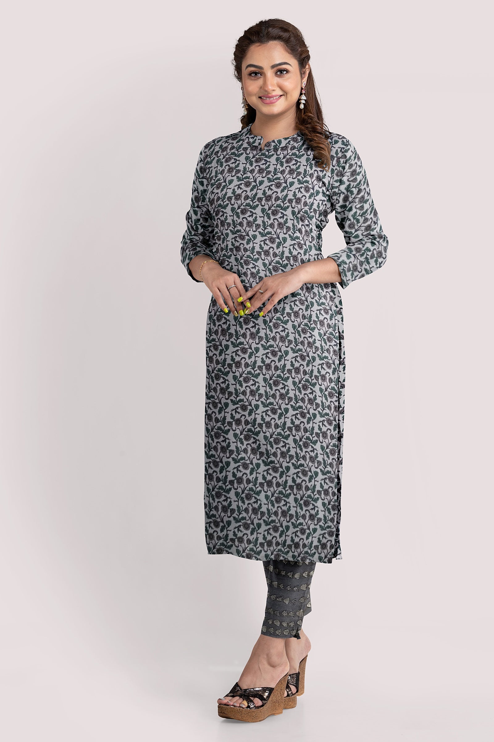 JAHNVI Blockprint Cotton Kurta Fabric
