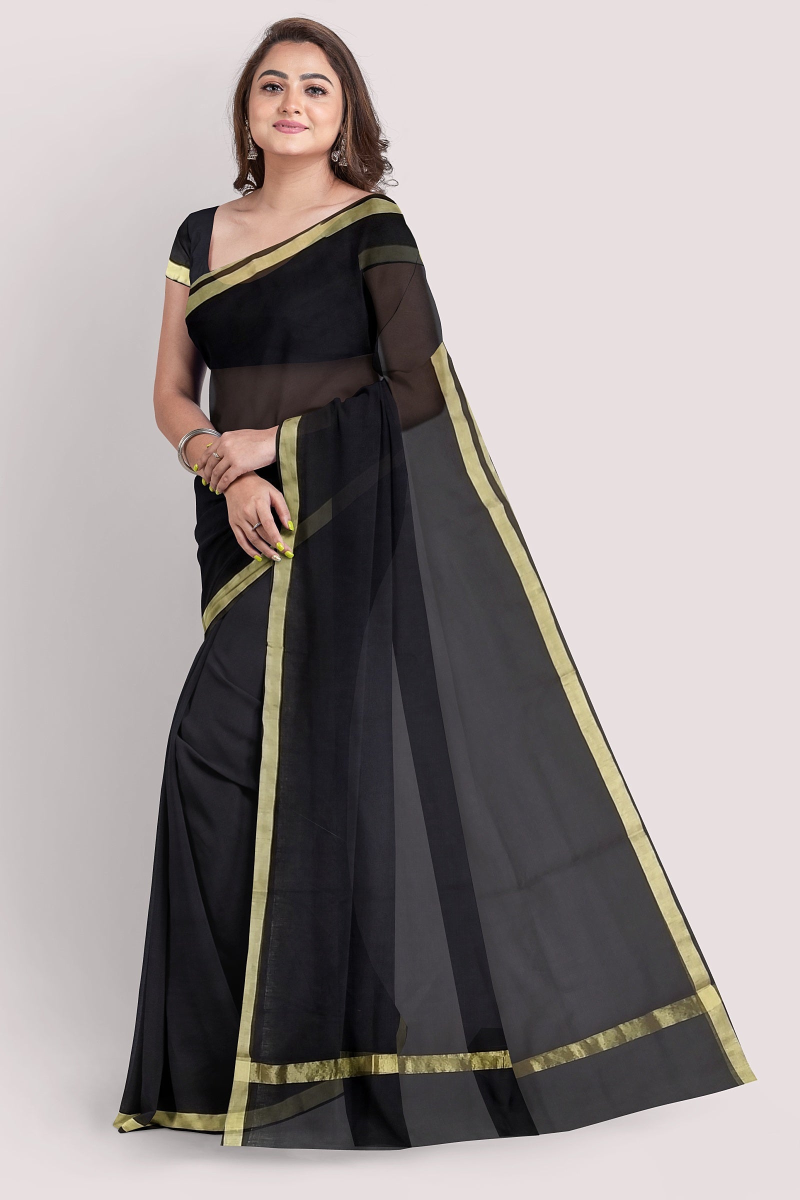 JISHA Cotton Kota Doria Saree
