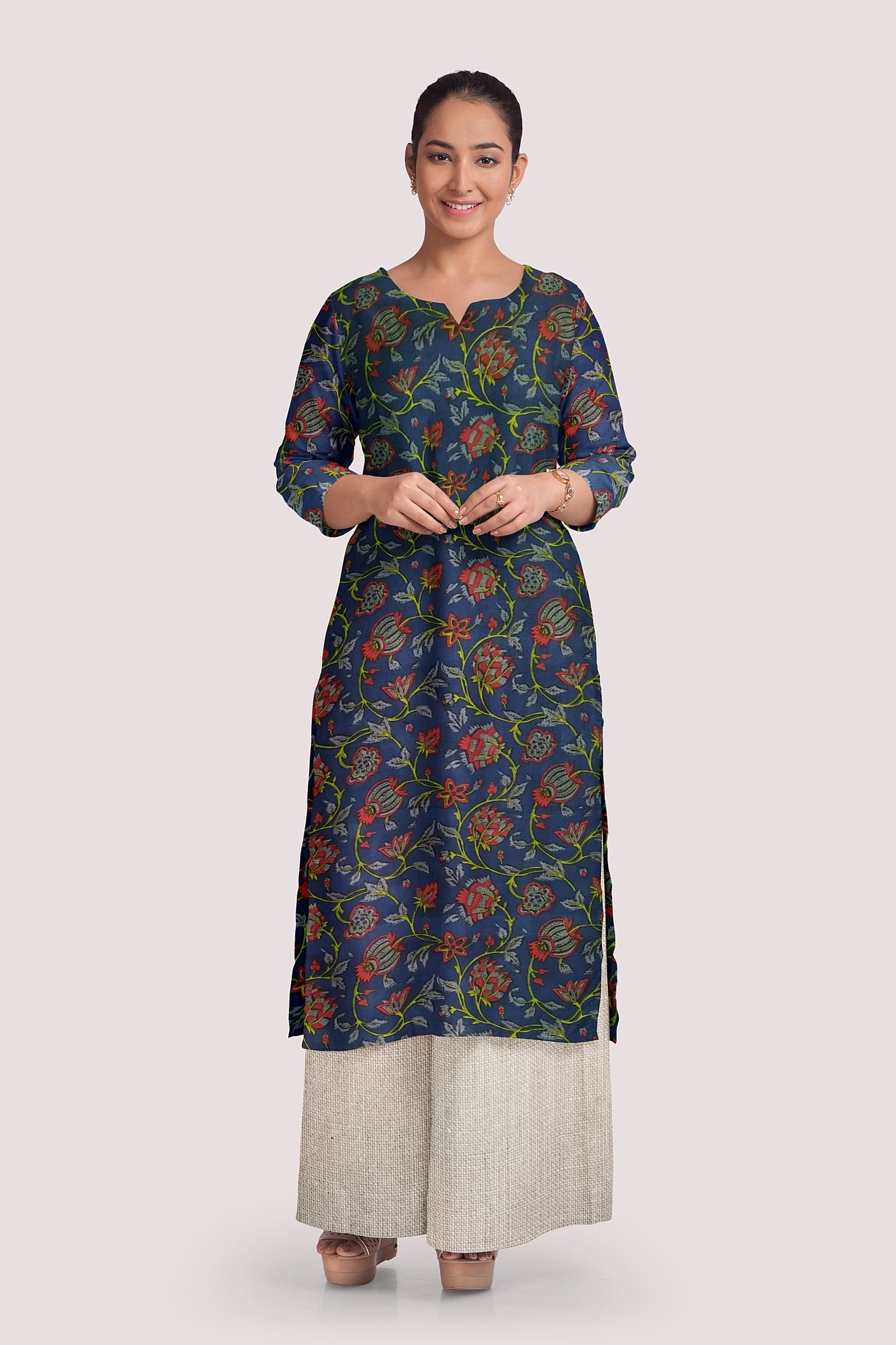 KAASHNI Blockprint Cotton Suit Fabric