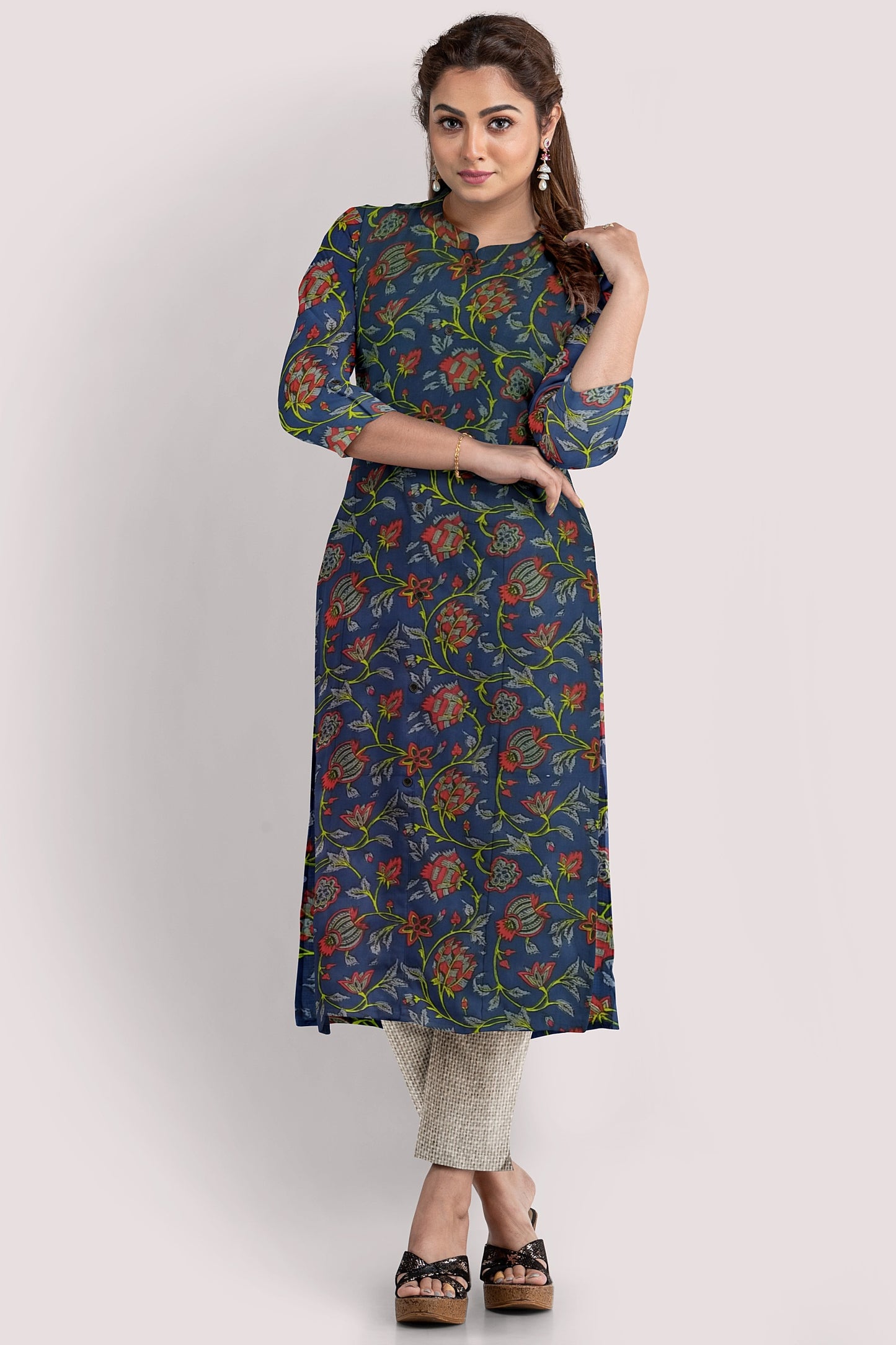 KAASHNI Blockprint Cotton Suit Fabric