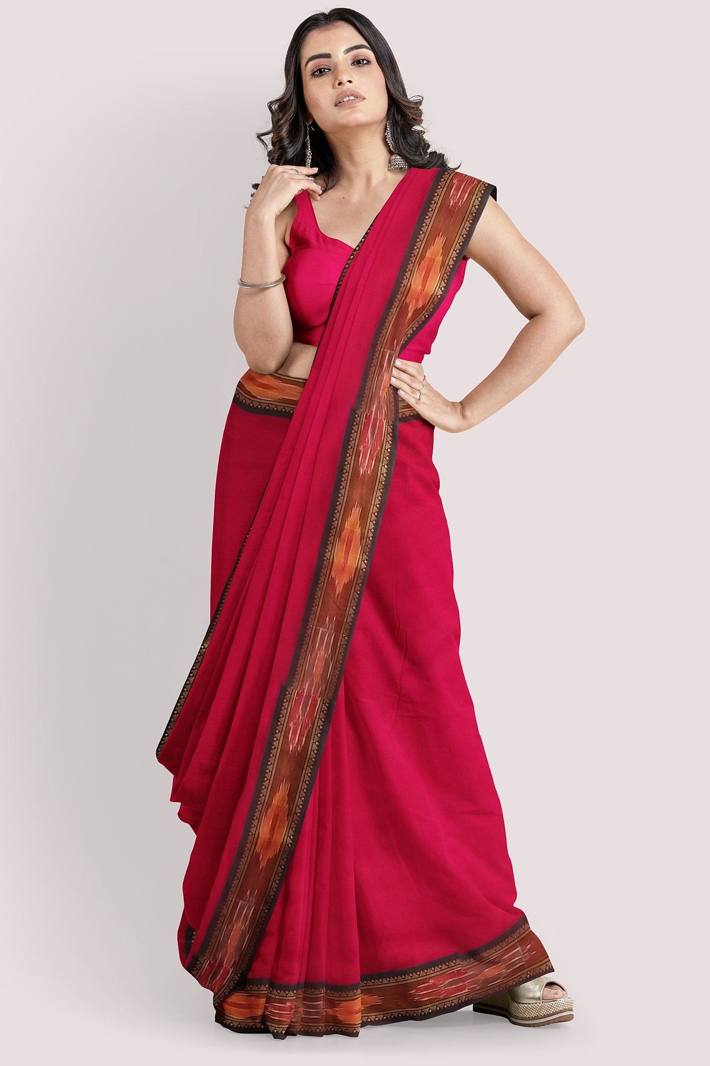 KAASHVI Pochampalli Cotton Handloom Saree