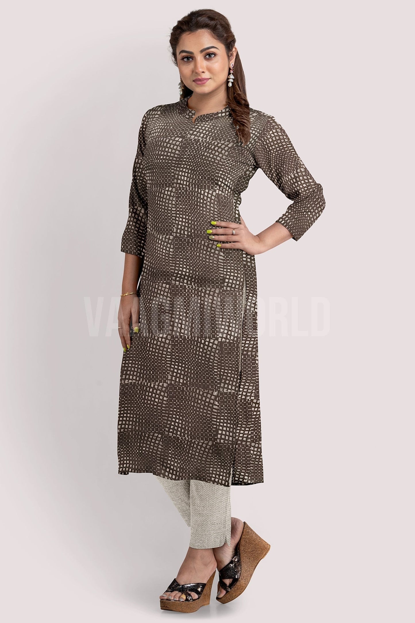 KAAVERI Blockprint Cotton Kurta Fabric