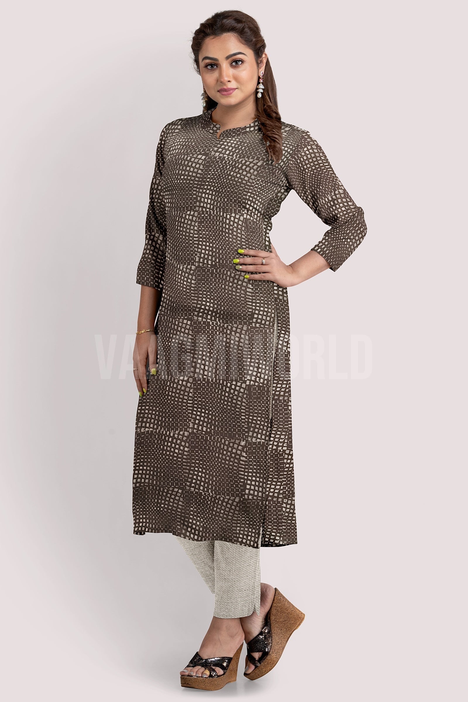 KAAVERI Blockprint Cotton Kurta Fabric